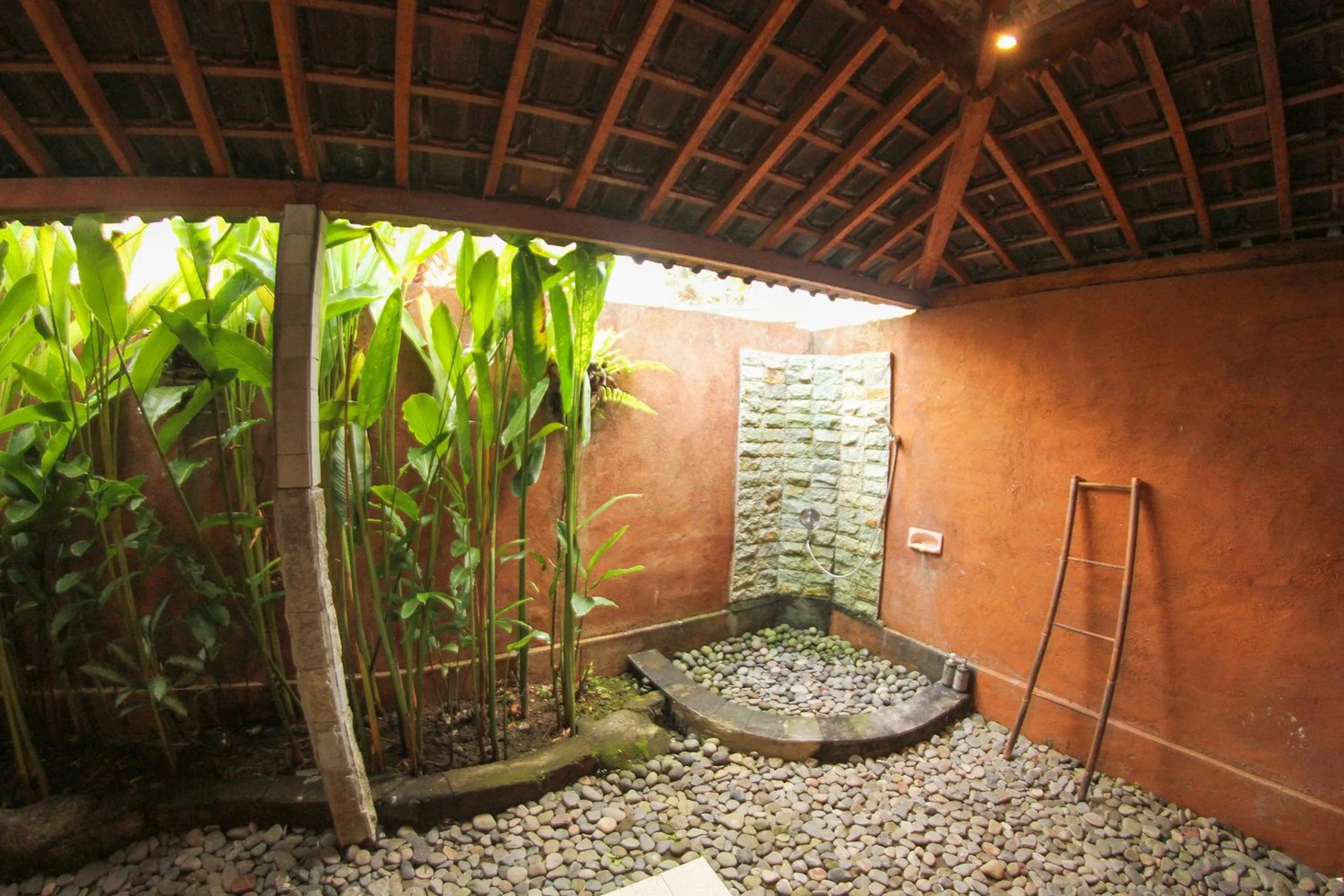 Bathroom in Belvilla Moksha Ceking Rice TerraceNearUbud Jungle Swing