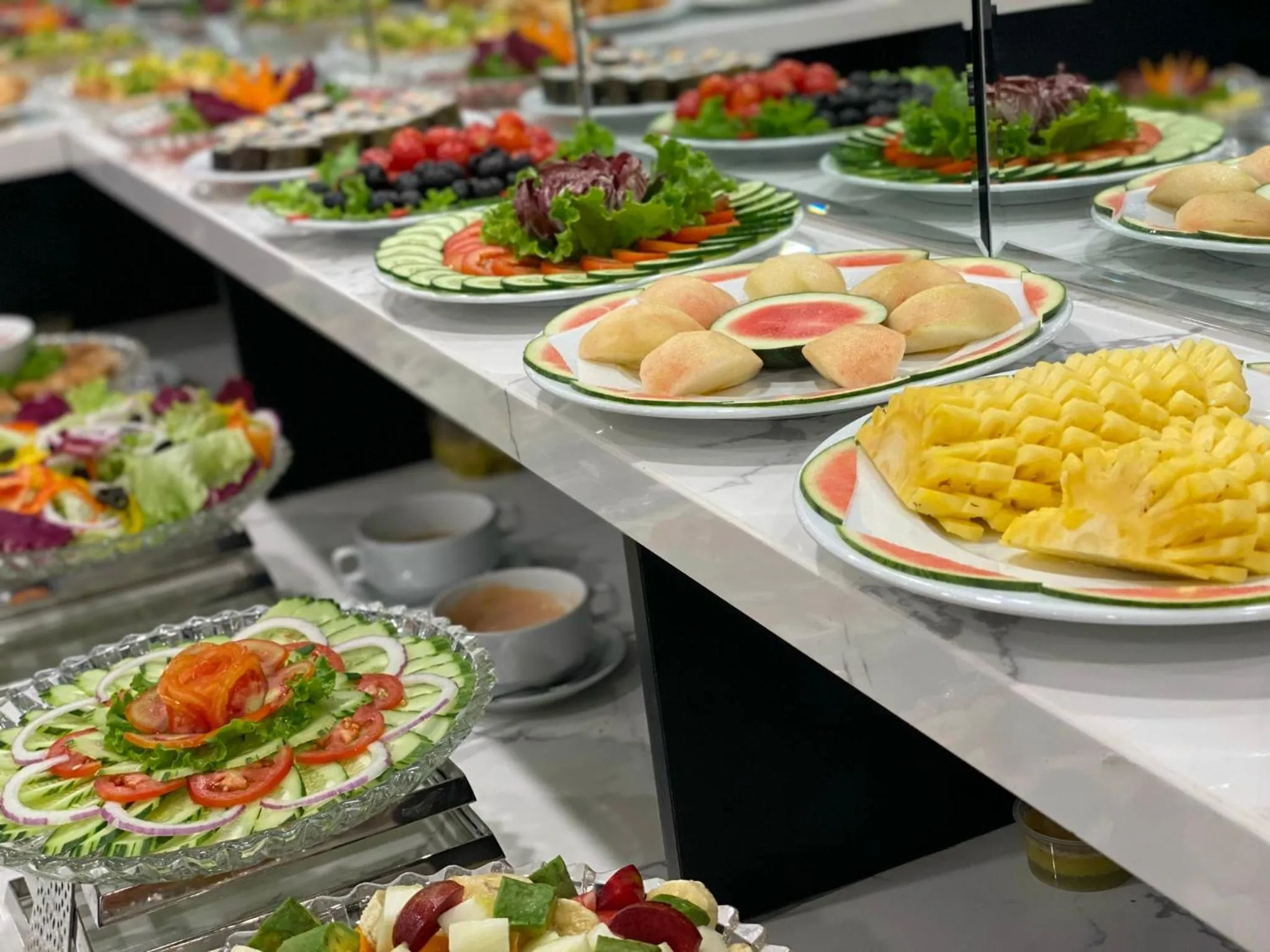 Buffet breakfast in Aquarius Premium Hotel