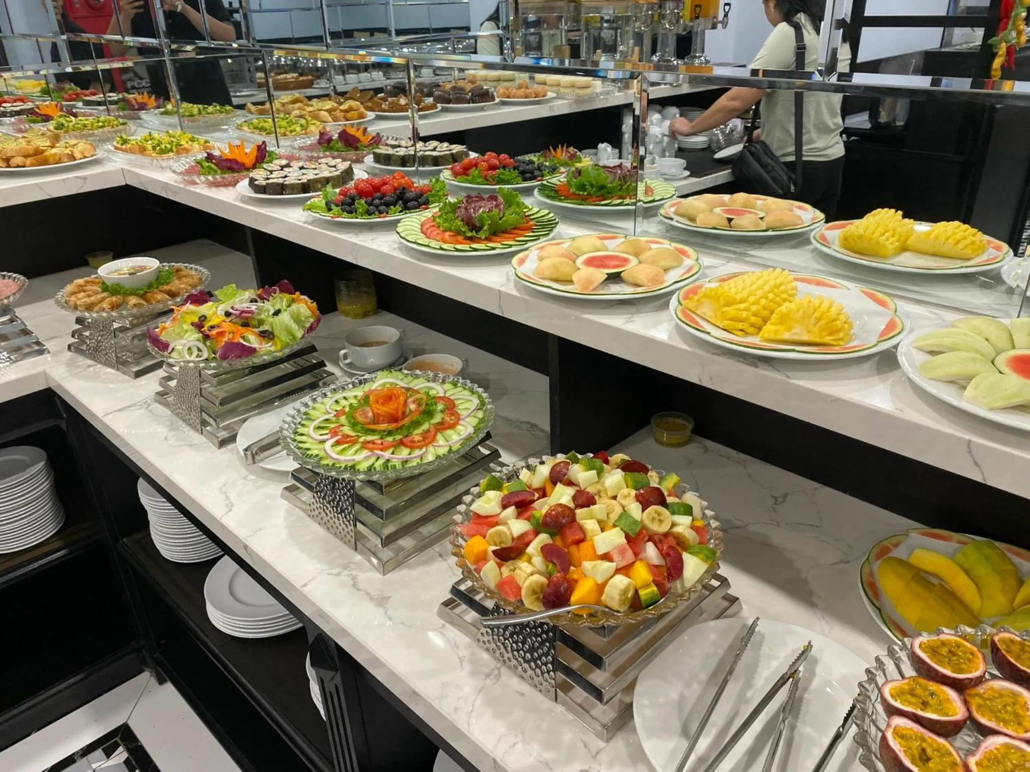 Buffet breakfast in Aquarius Premium Hotel