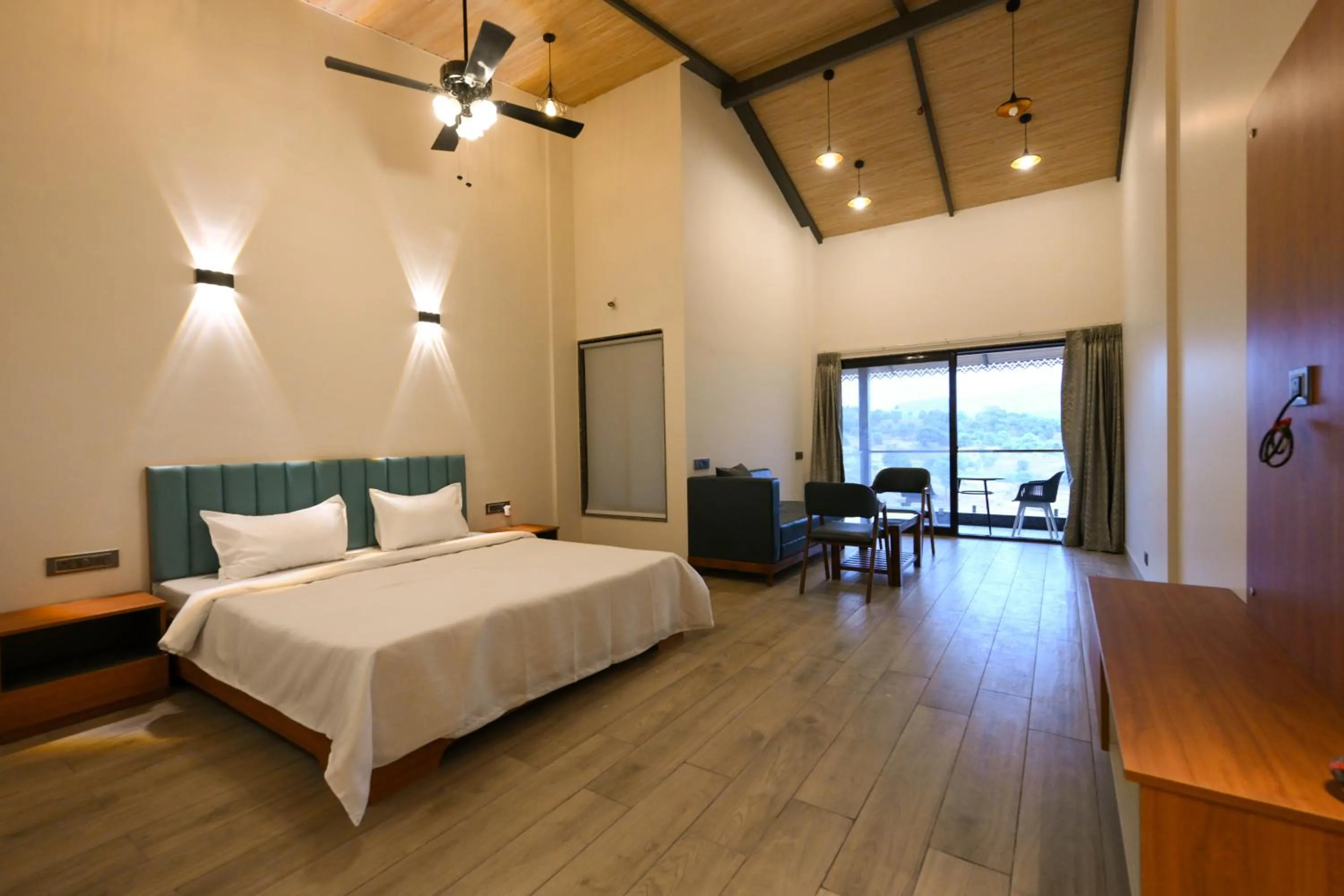 Bedroom, Bed in E&G Green Courts Resort at Koroli Hill Station
