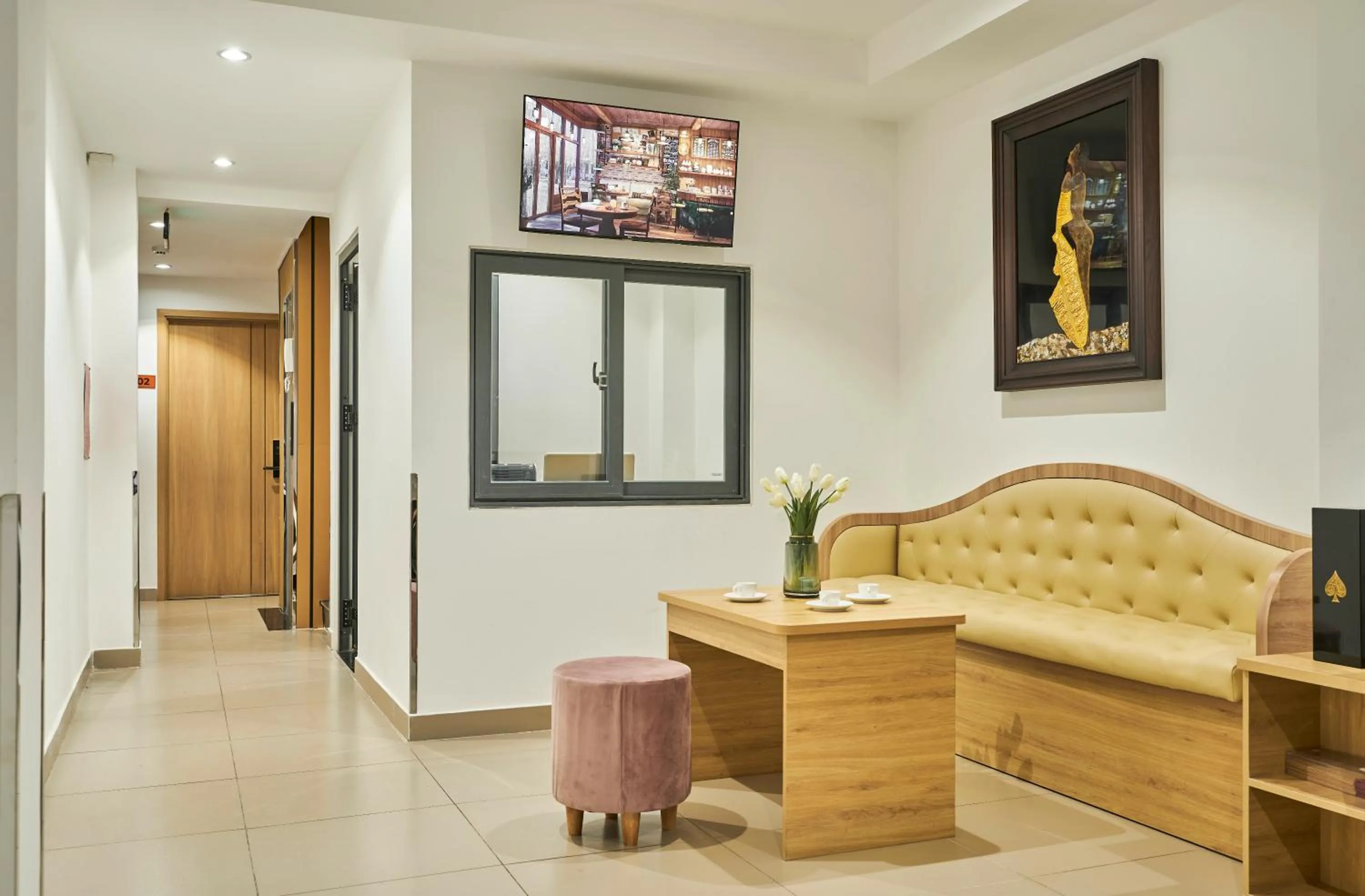 Living room in MIHN SUITES BEN THANH