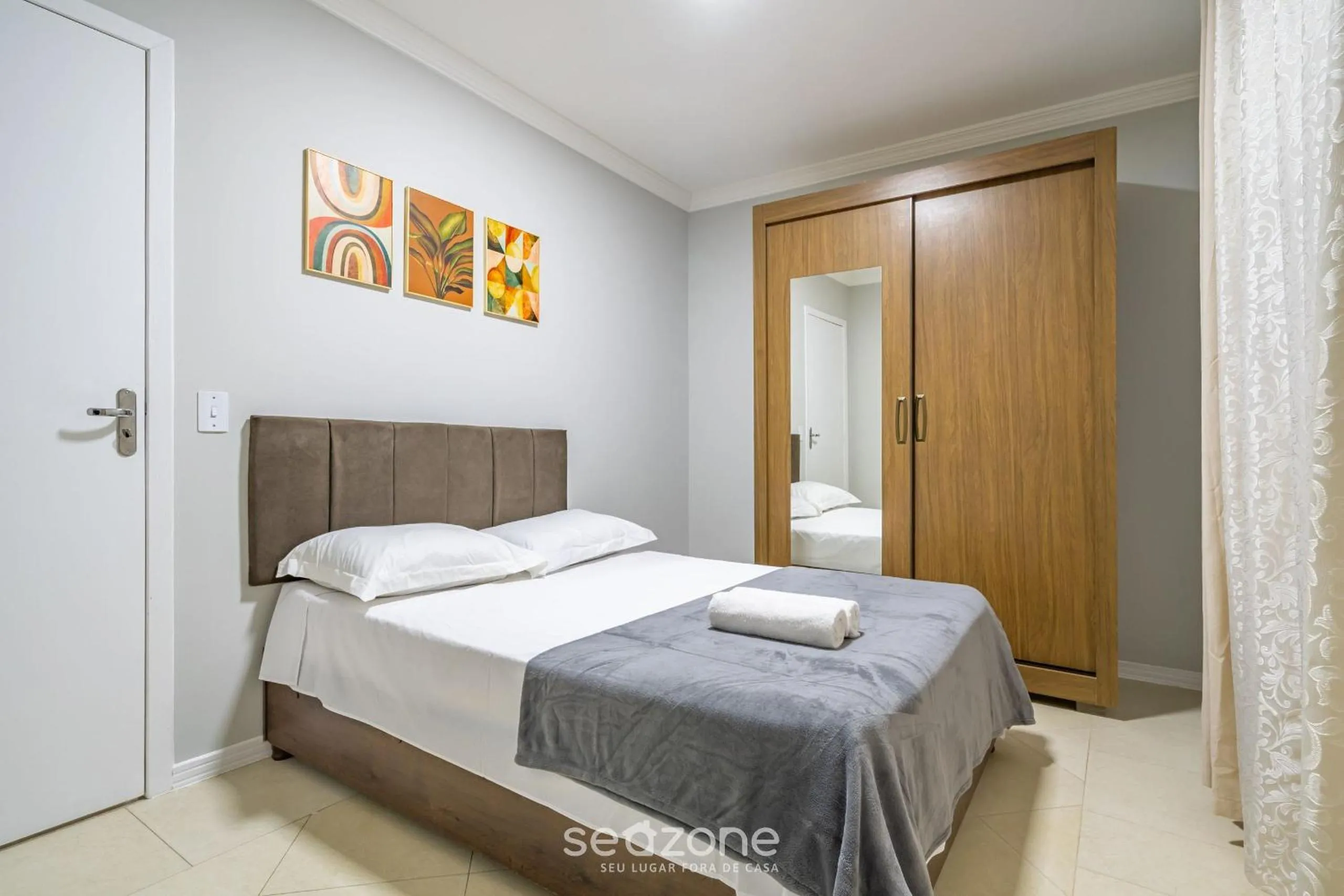 Bed in Apto a 60m do mar - Meia Praia Itapema OBS0301