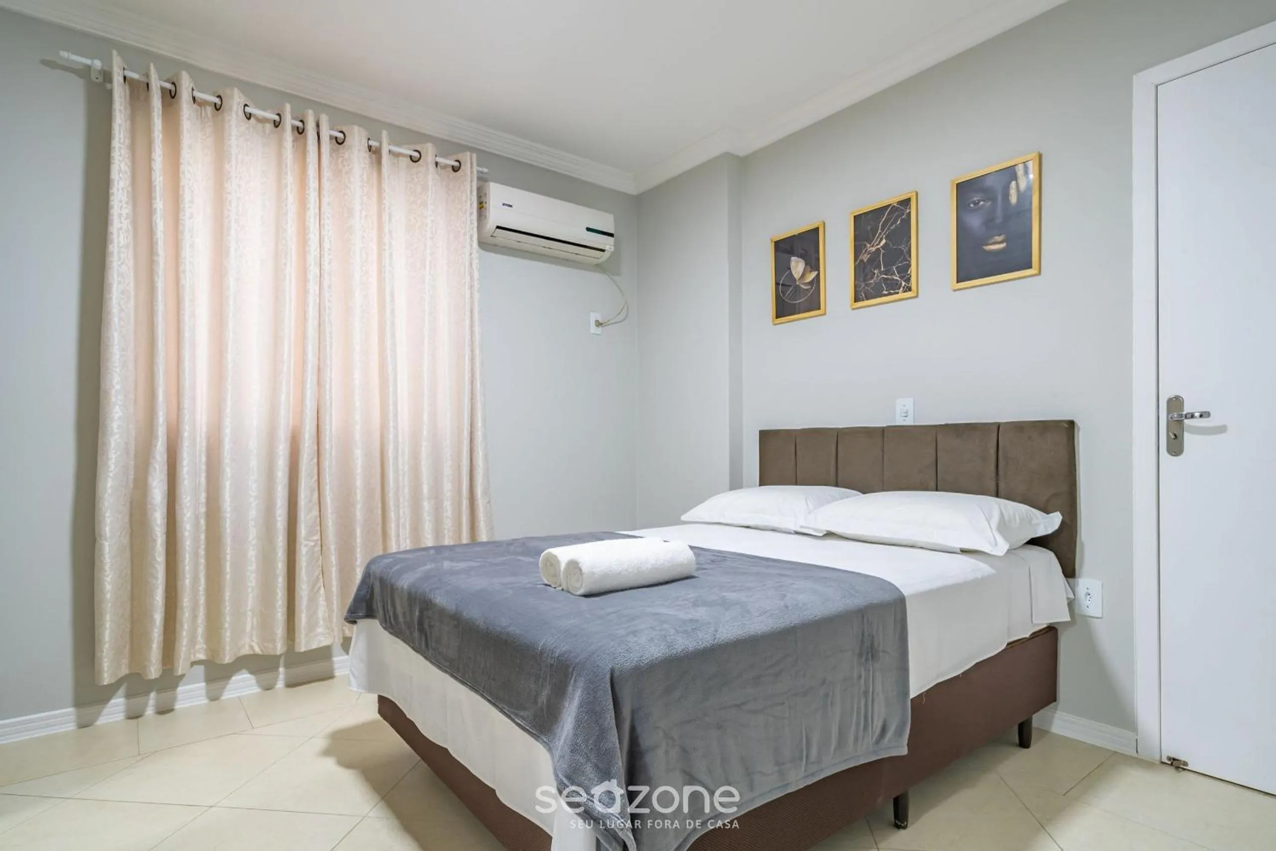 Bed in Apto a 60m do mar - Meia Praia Itapema OBS0301
