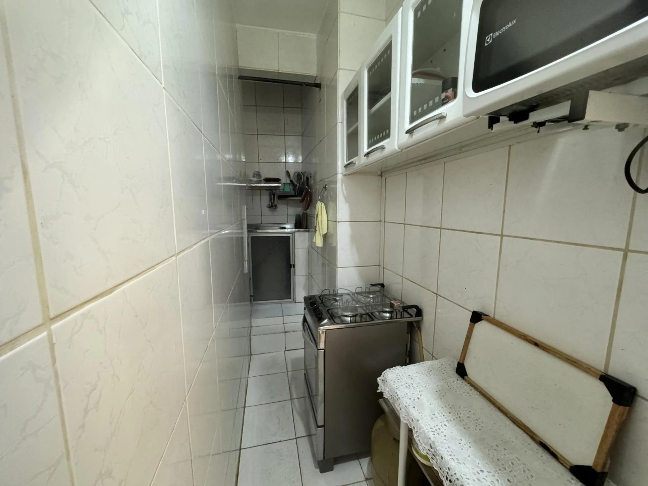 Kitchen or kitchenette in Refugio em Salvador com vista para o mar - Salvador