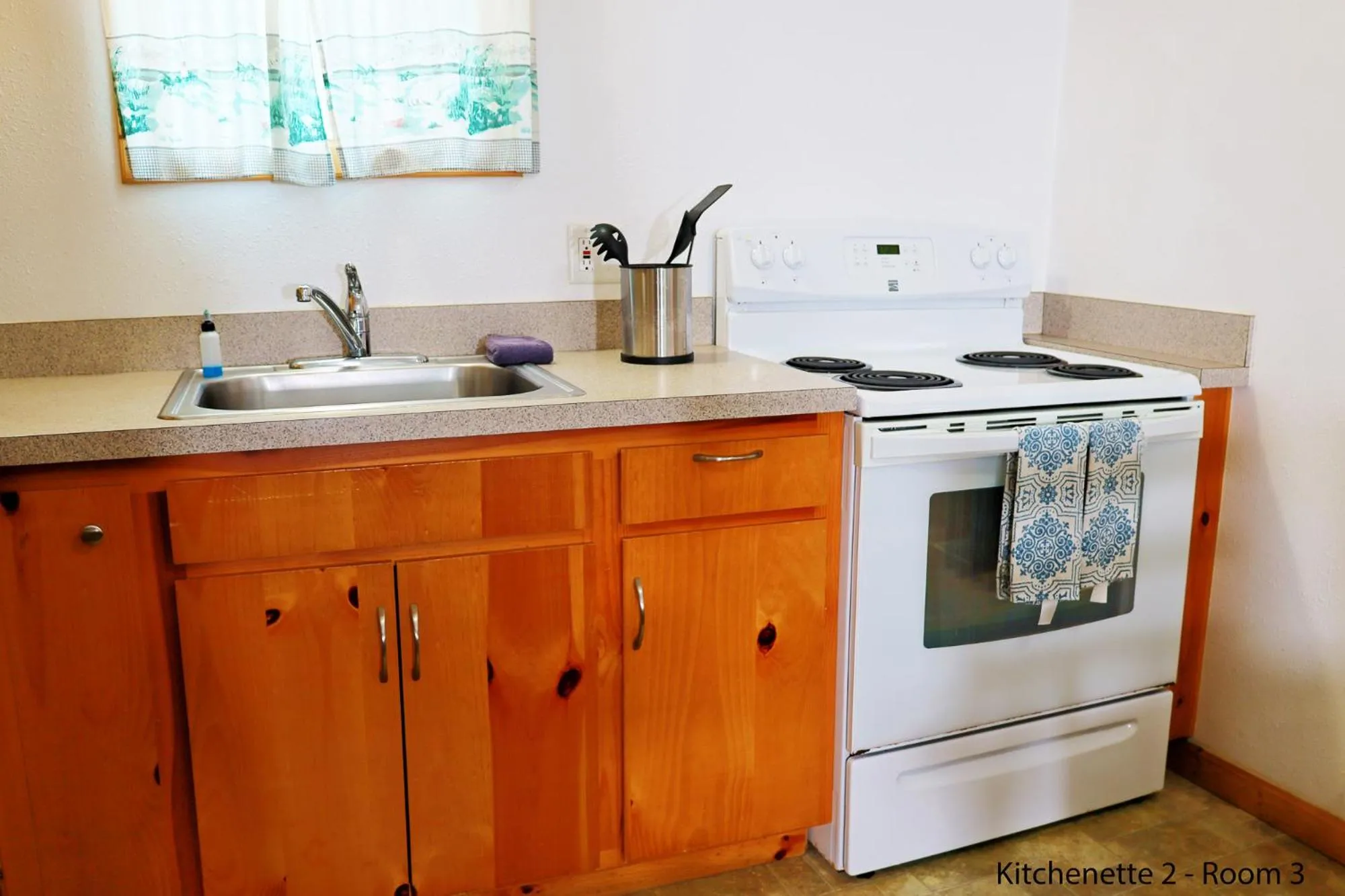 Kitchen or kitchenette in Park Motel and Cabins