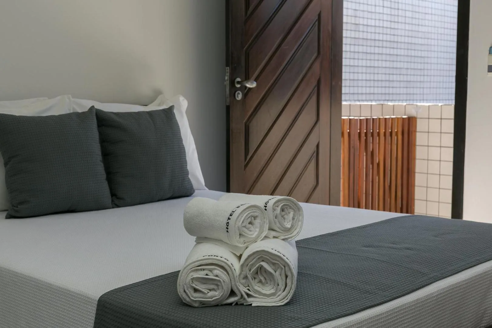 Bed in Hotel Pousada Porto da Lua