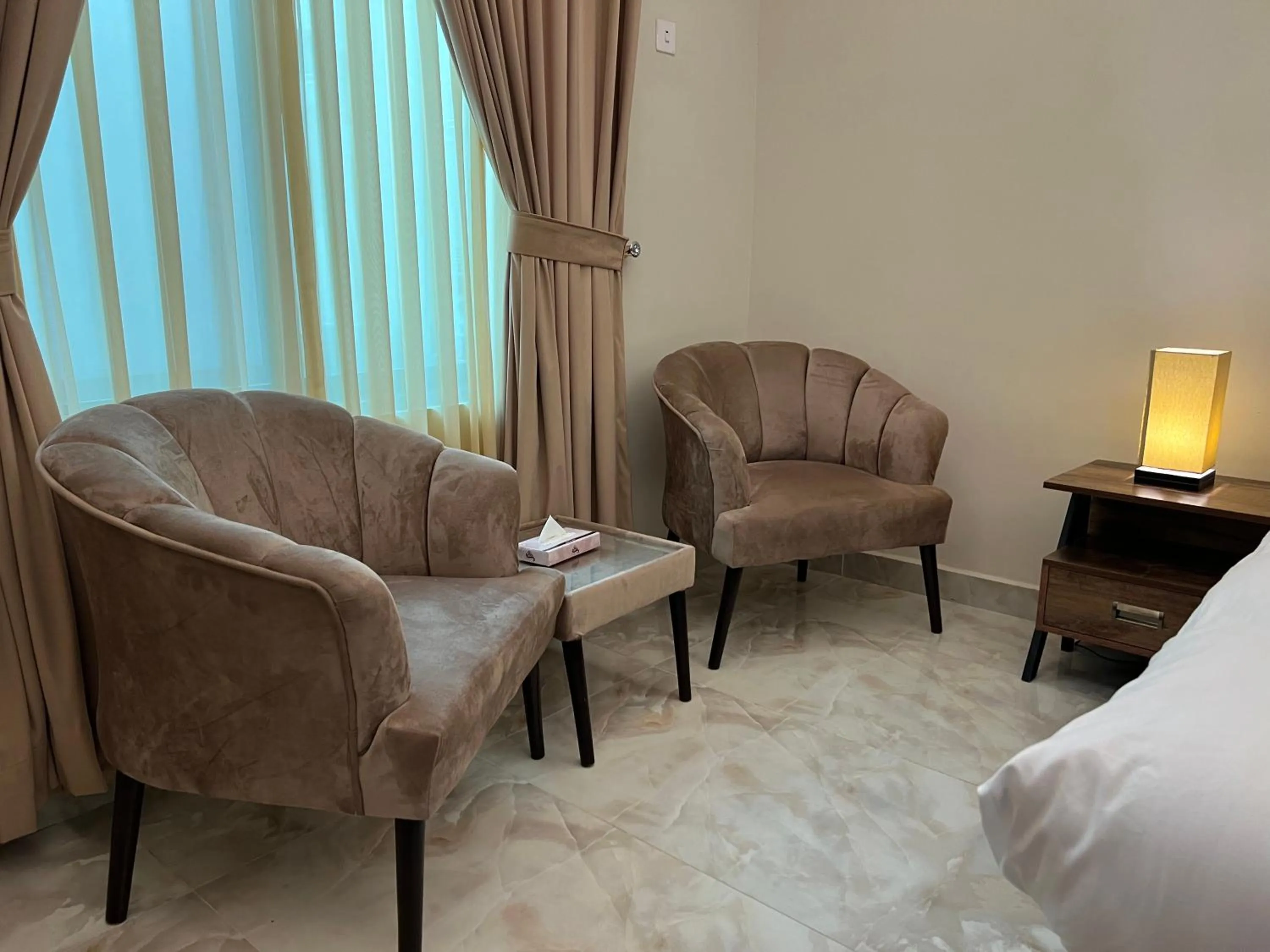 Seating area in Burj Ul Zaki