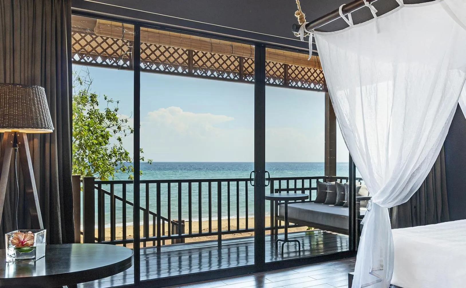 Balcony/Terrace, Bed in The Boathouse Pulau Tioman