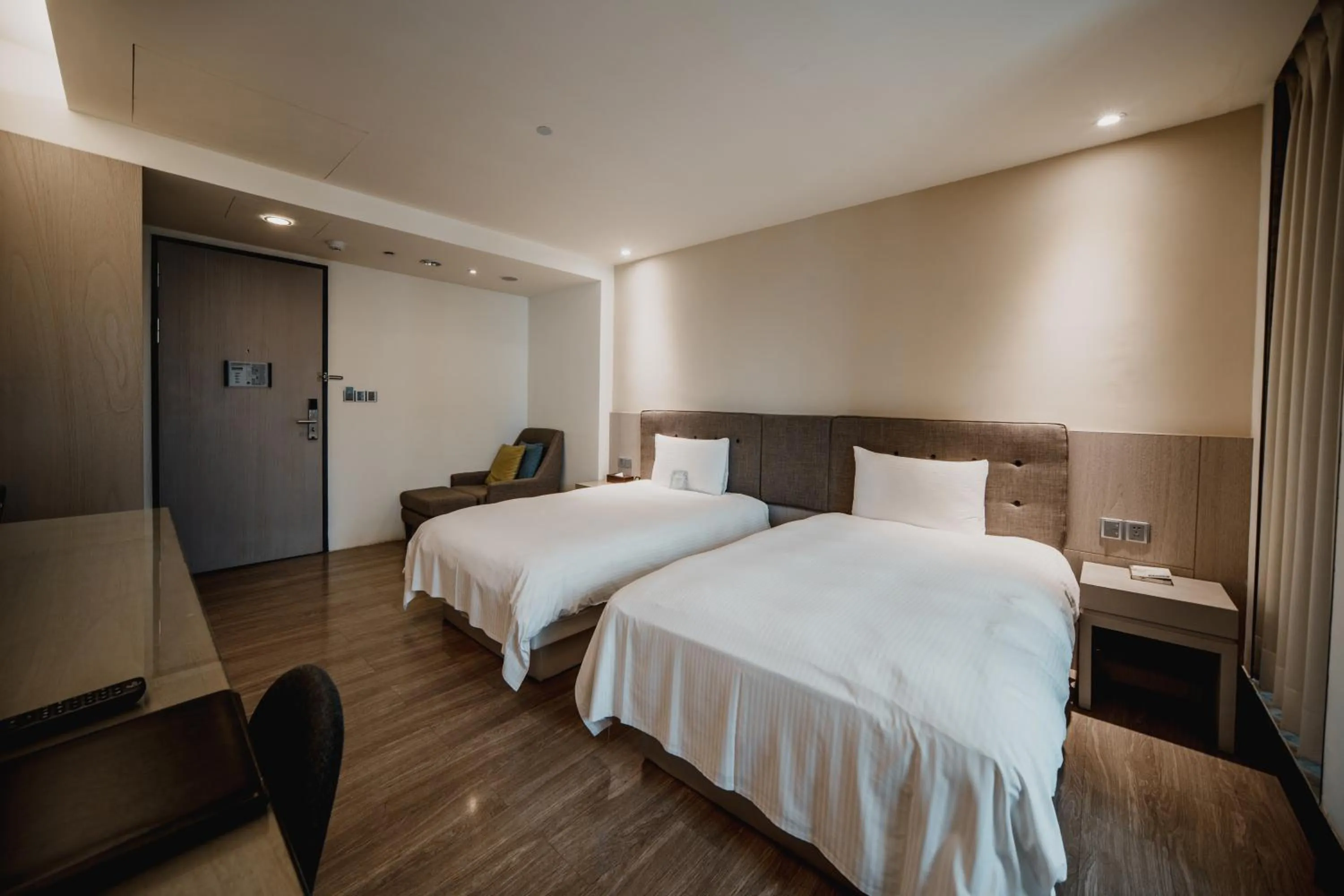 Bedroom, Bed in Hub Hotel Kaohsiung Yawan Branch