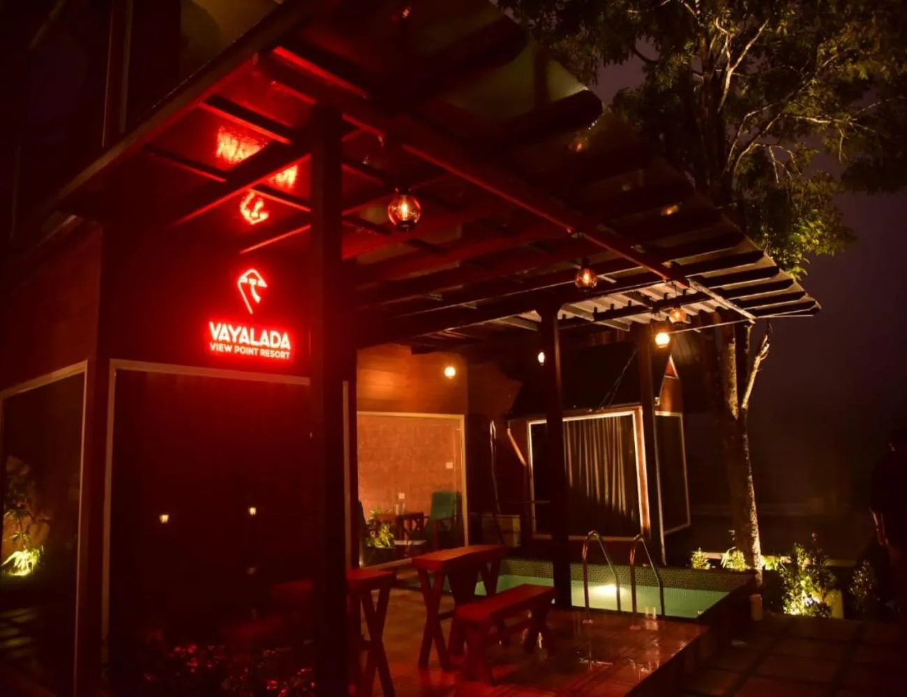 Pool view in Vayalada View Point Resort