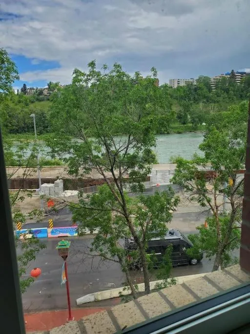 Natural landscape in Stunning 1 bedroom condo in Calgary with riverview