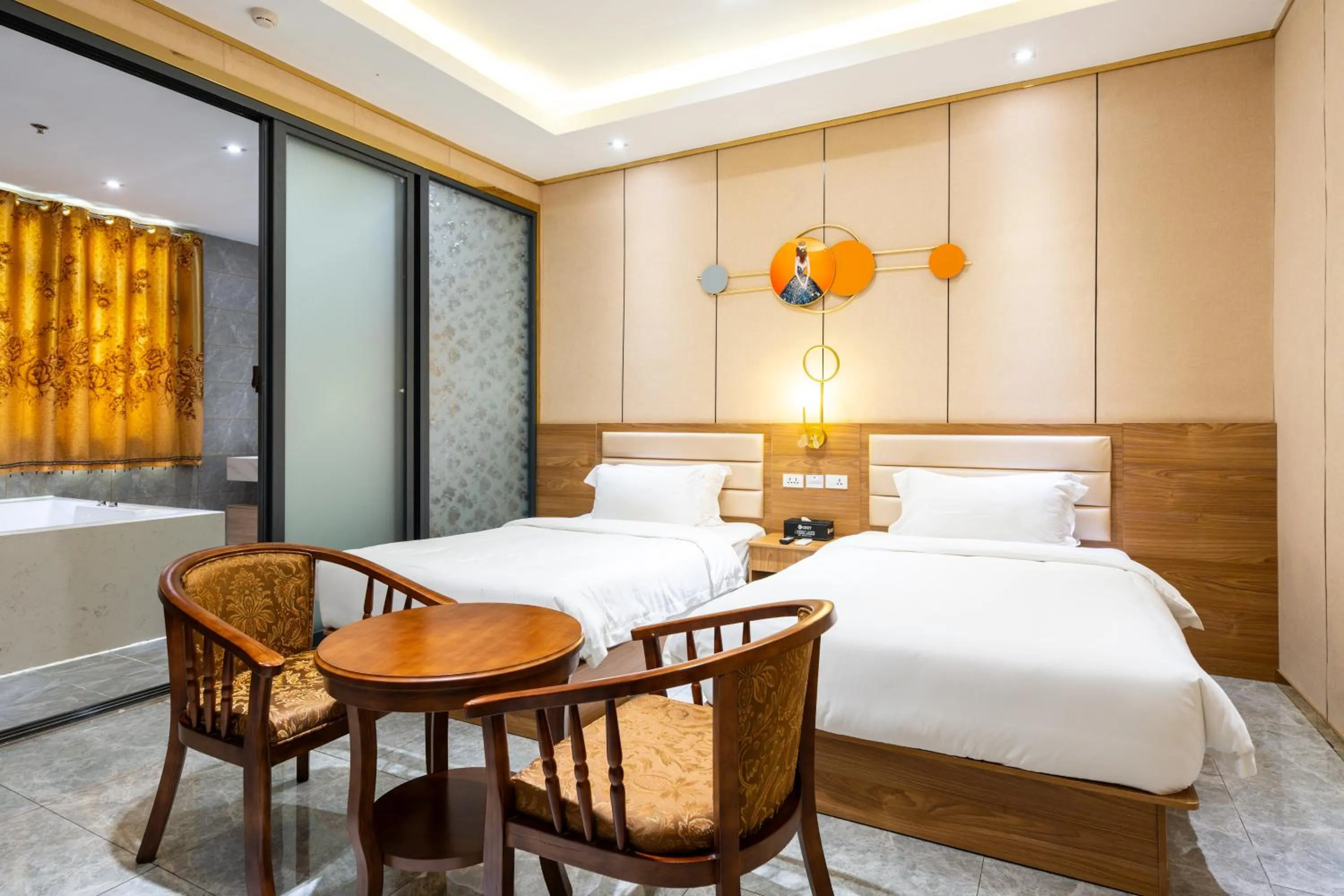 Photo of the whole room, Bed in Home me Hotel Makati