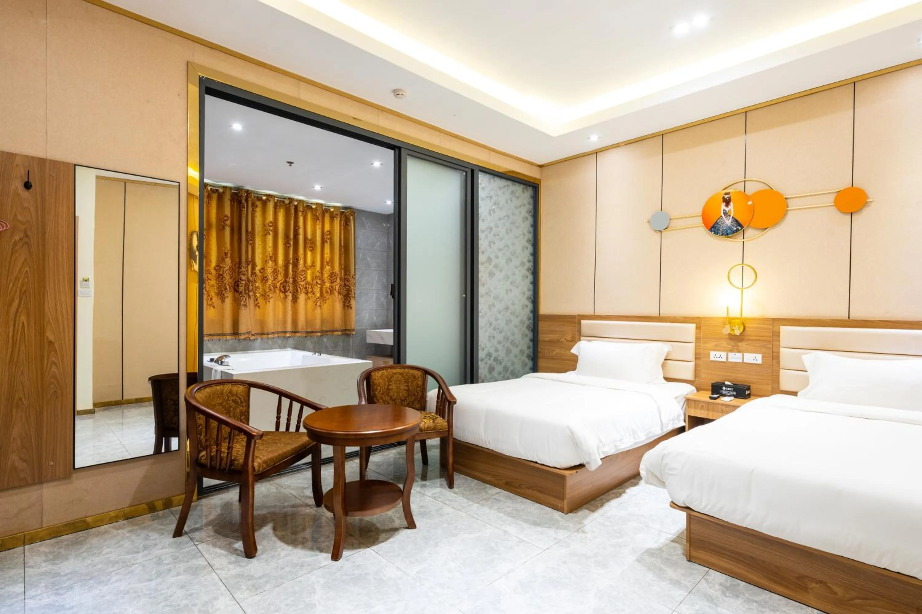 Photo of the whole room, Bed in Home me Hotel Makati