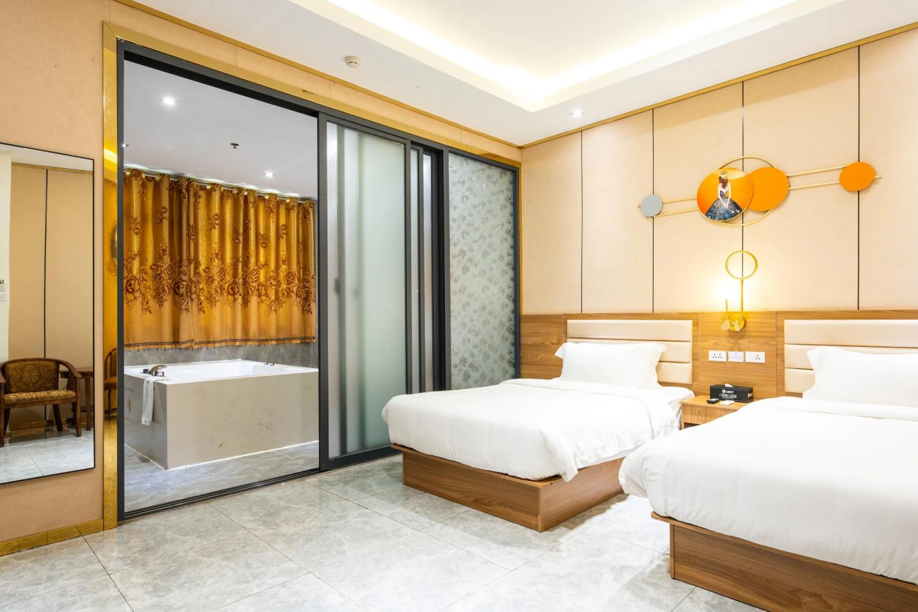 Photo of the whole room, Bed in Home me Hotel Makati