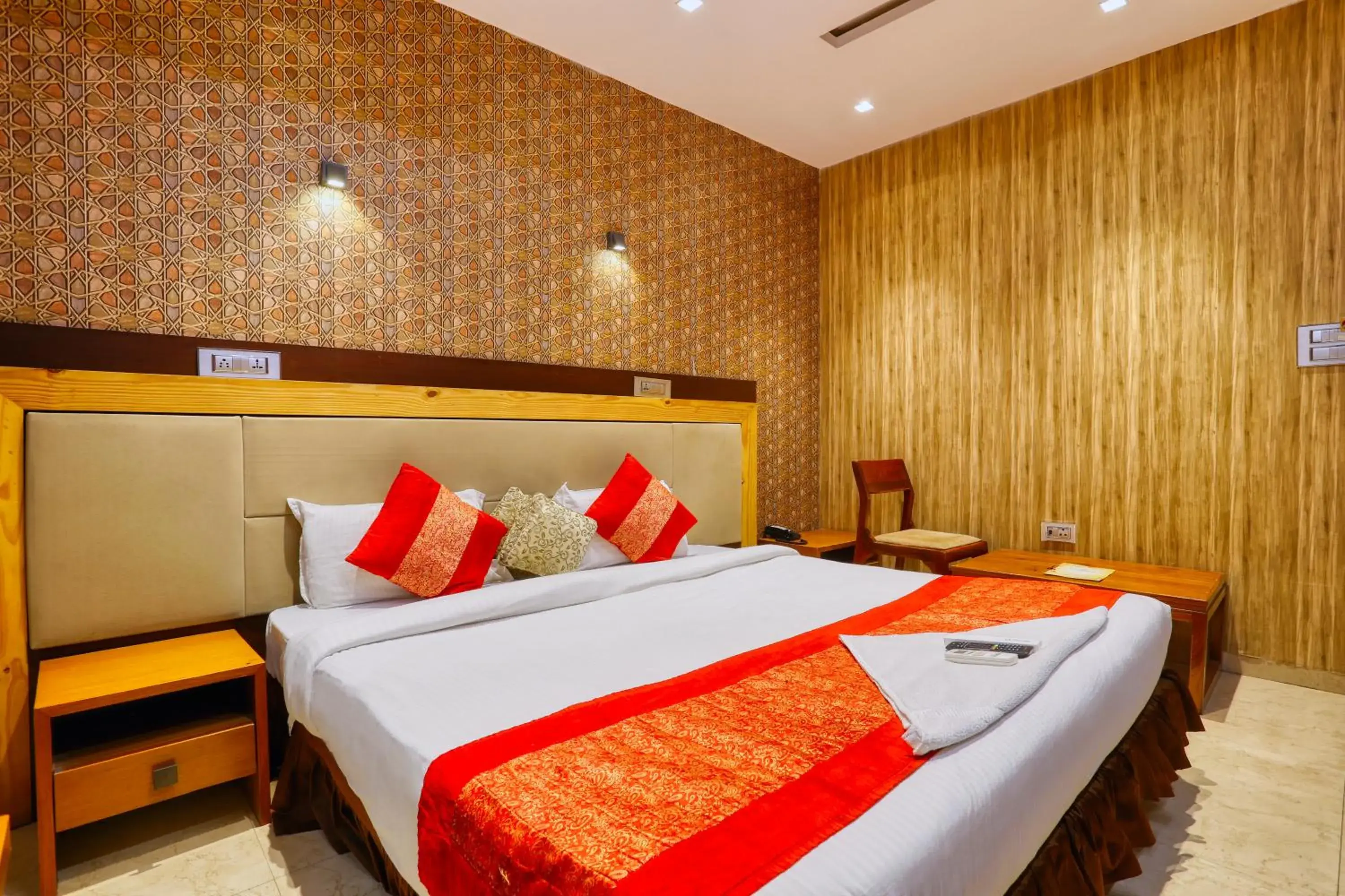 Bedroom, Bed in The Ashoka Hotel Bedroom, Bed in The Ashoka Hotel