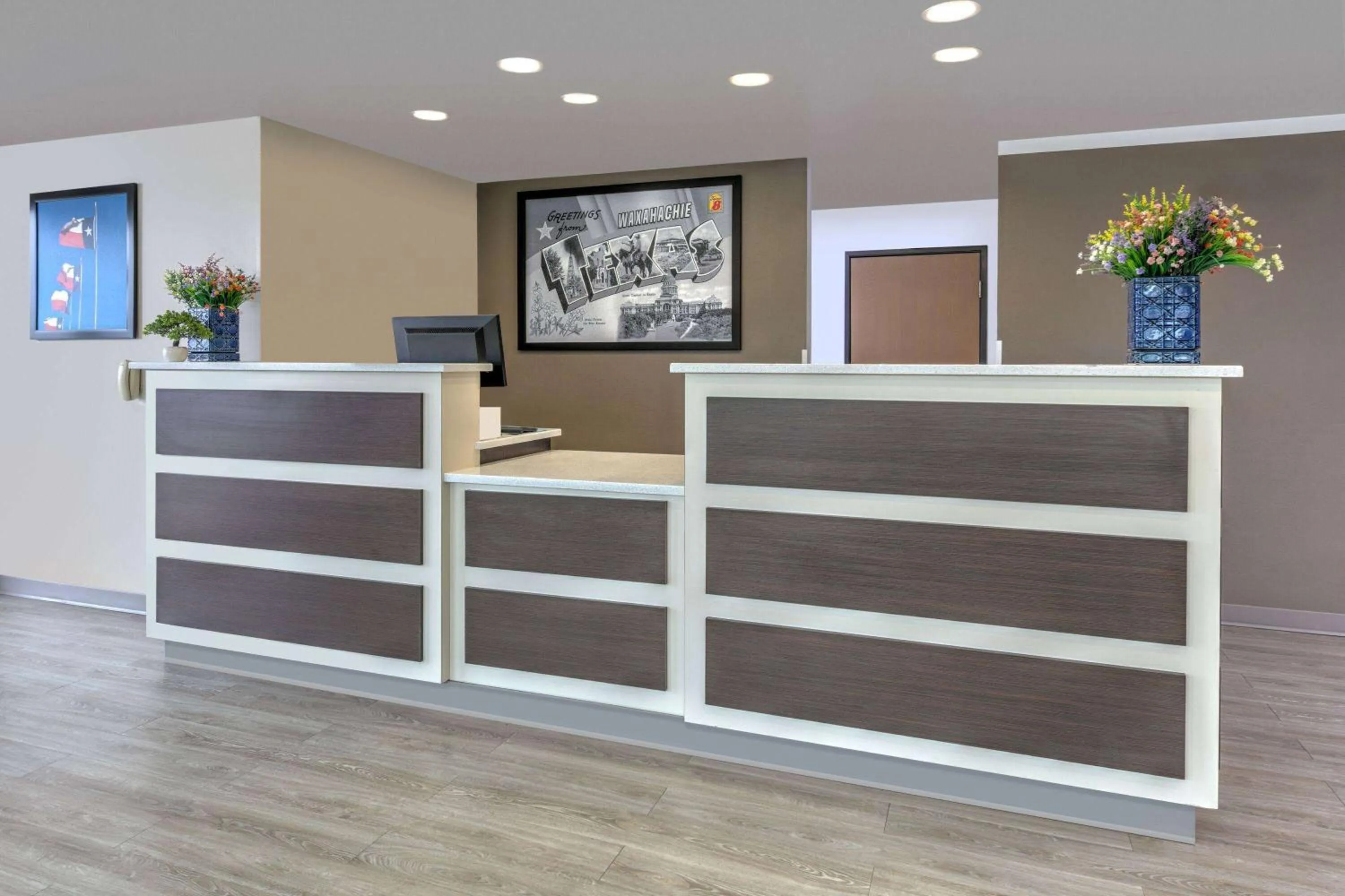 Lobby or reception in Super 8 by Wyndham Waxahachie TX