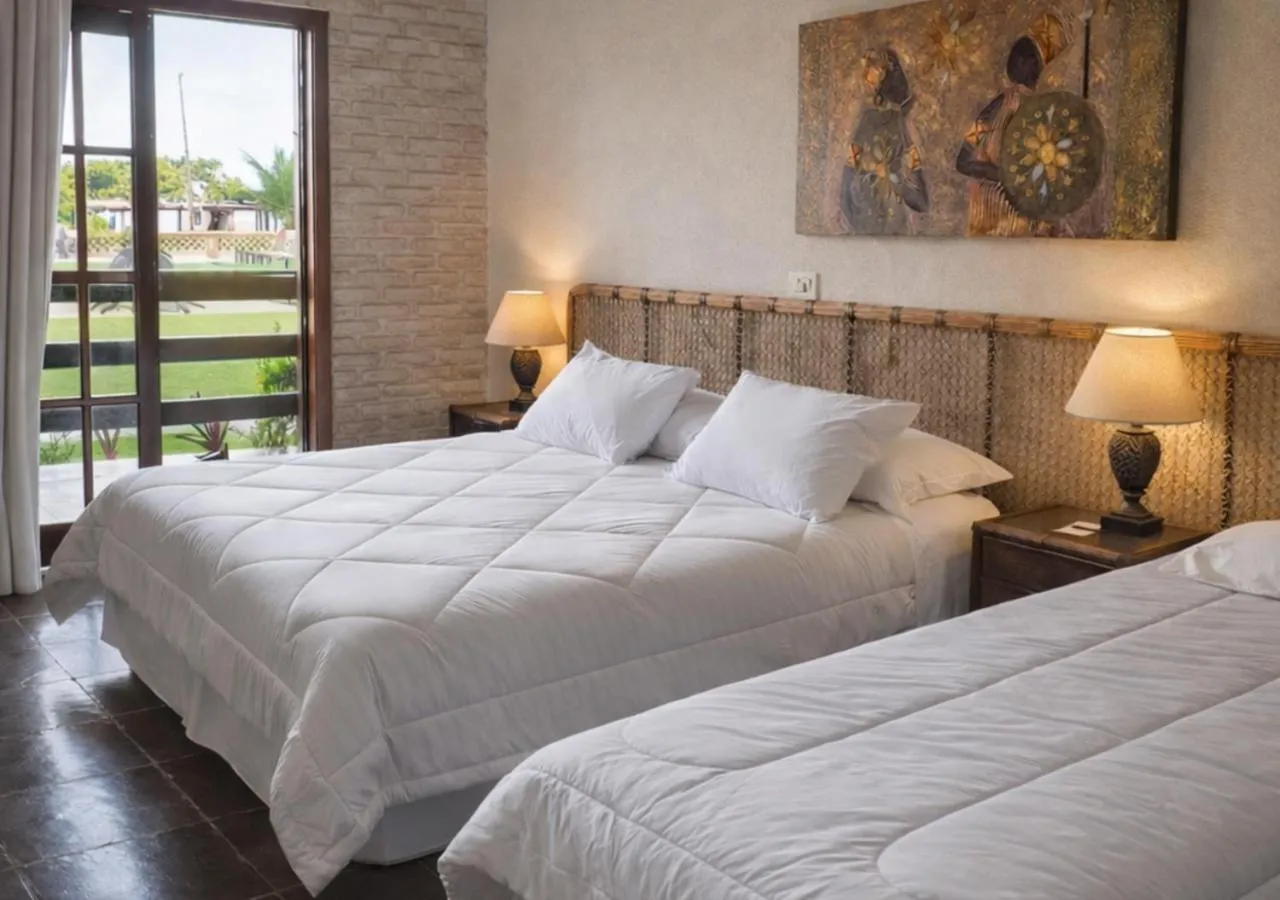 Patio, Bed in Hotel Cumuruxatiba