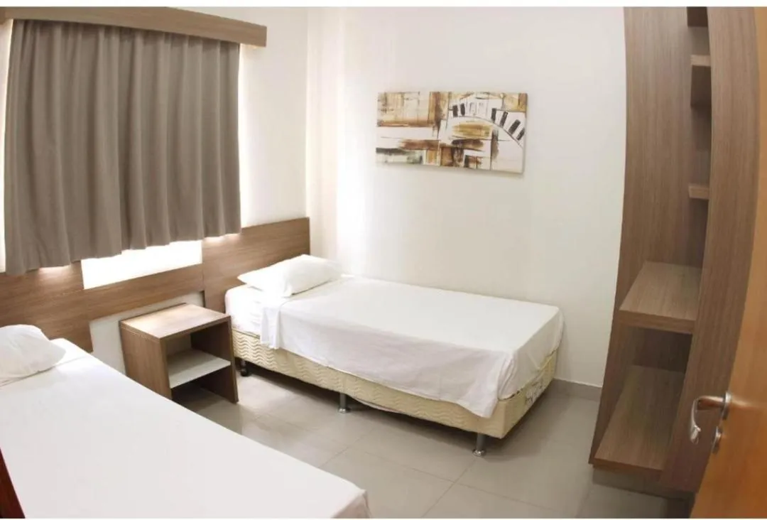 Bed in Hotel Marina Flat & Náutica