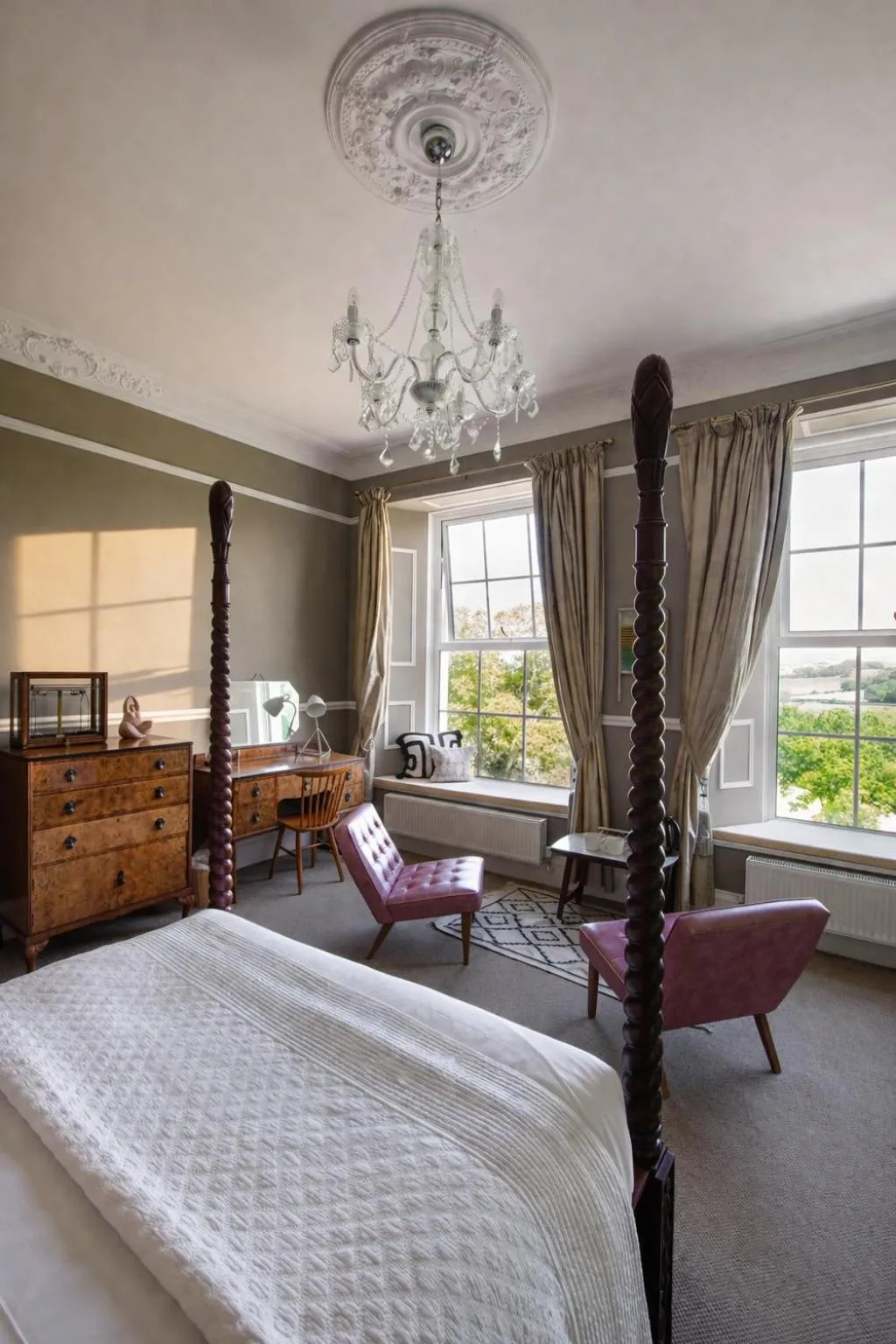 Bedroom, Bed in Coed Mawr Hall Bed & Breakfast