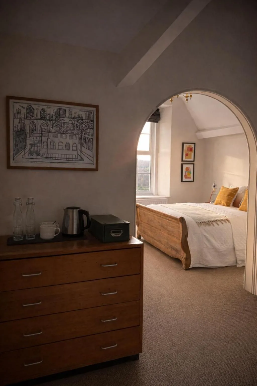 Bedroom, Bed in Coed Mawr Hall Bed & Breakfast