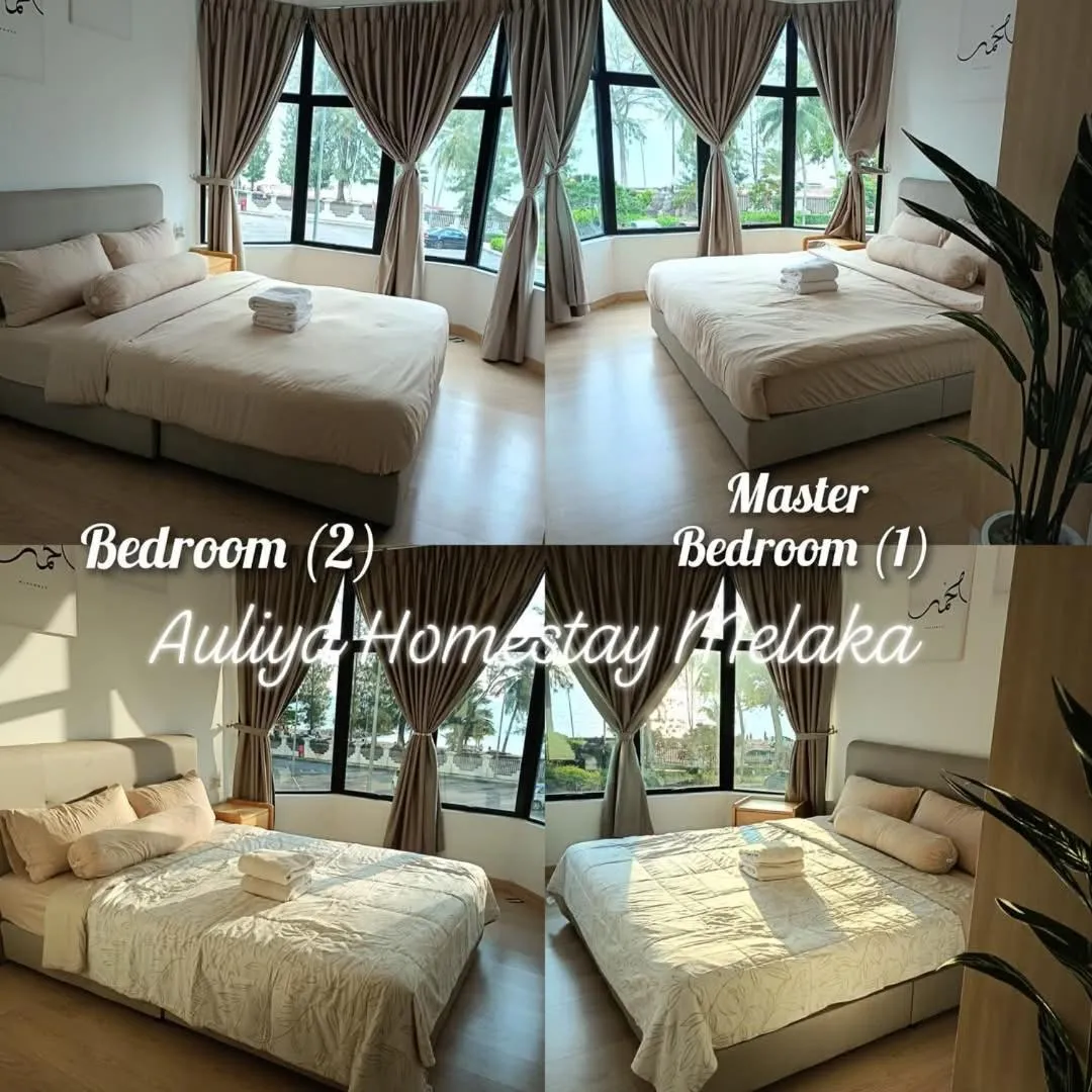 Bed in Auliya Homestay Melaka Seaview Pantai Puteri