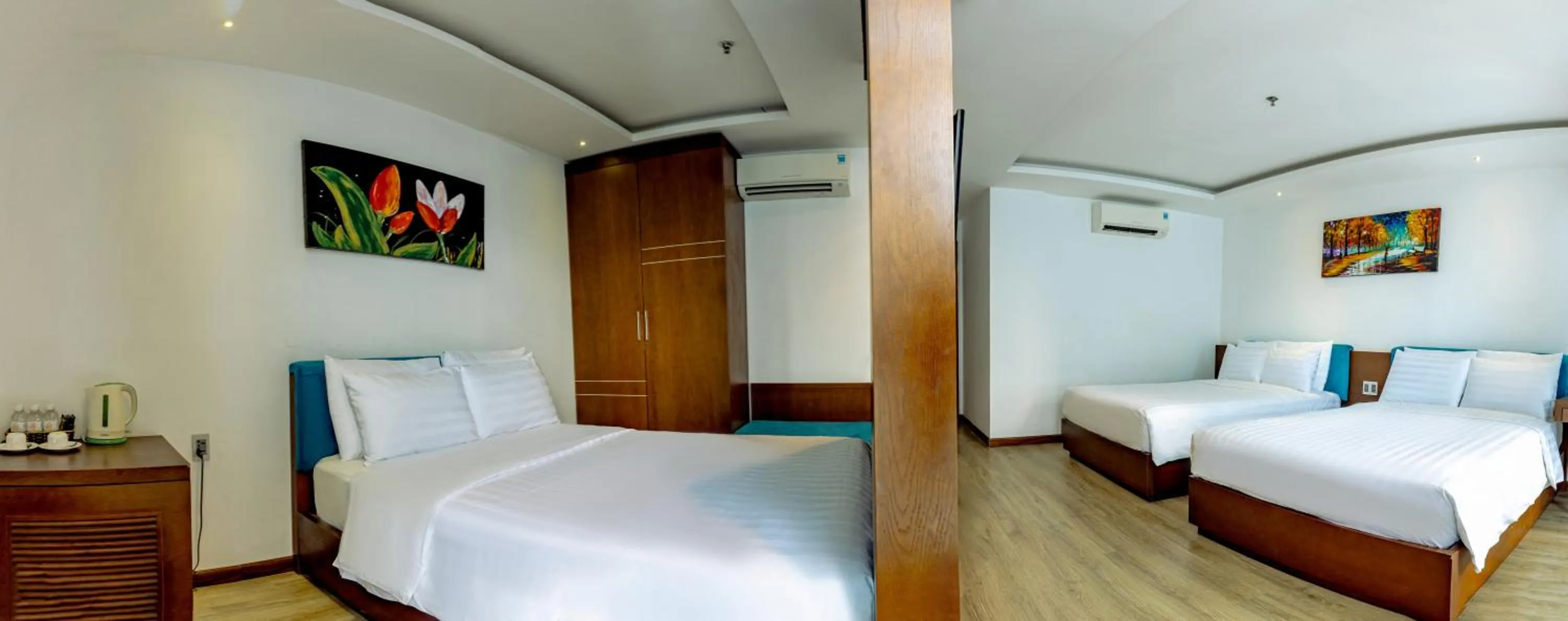 Bed in Golden Sun Apartment by New Sky Travel