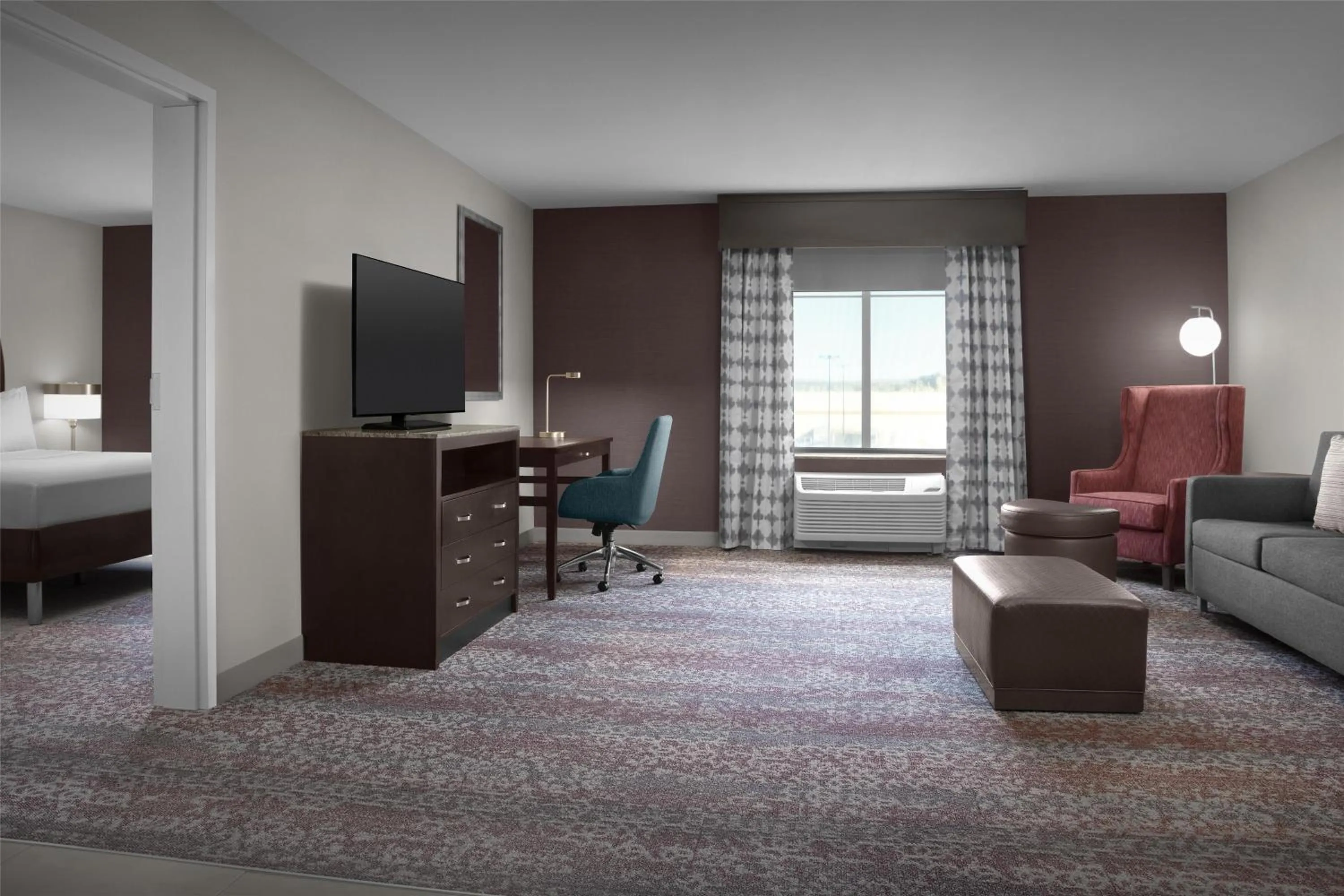 Living room, Bed in Hilton Garden Inn Gallup