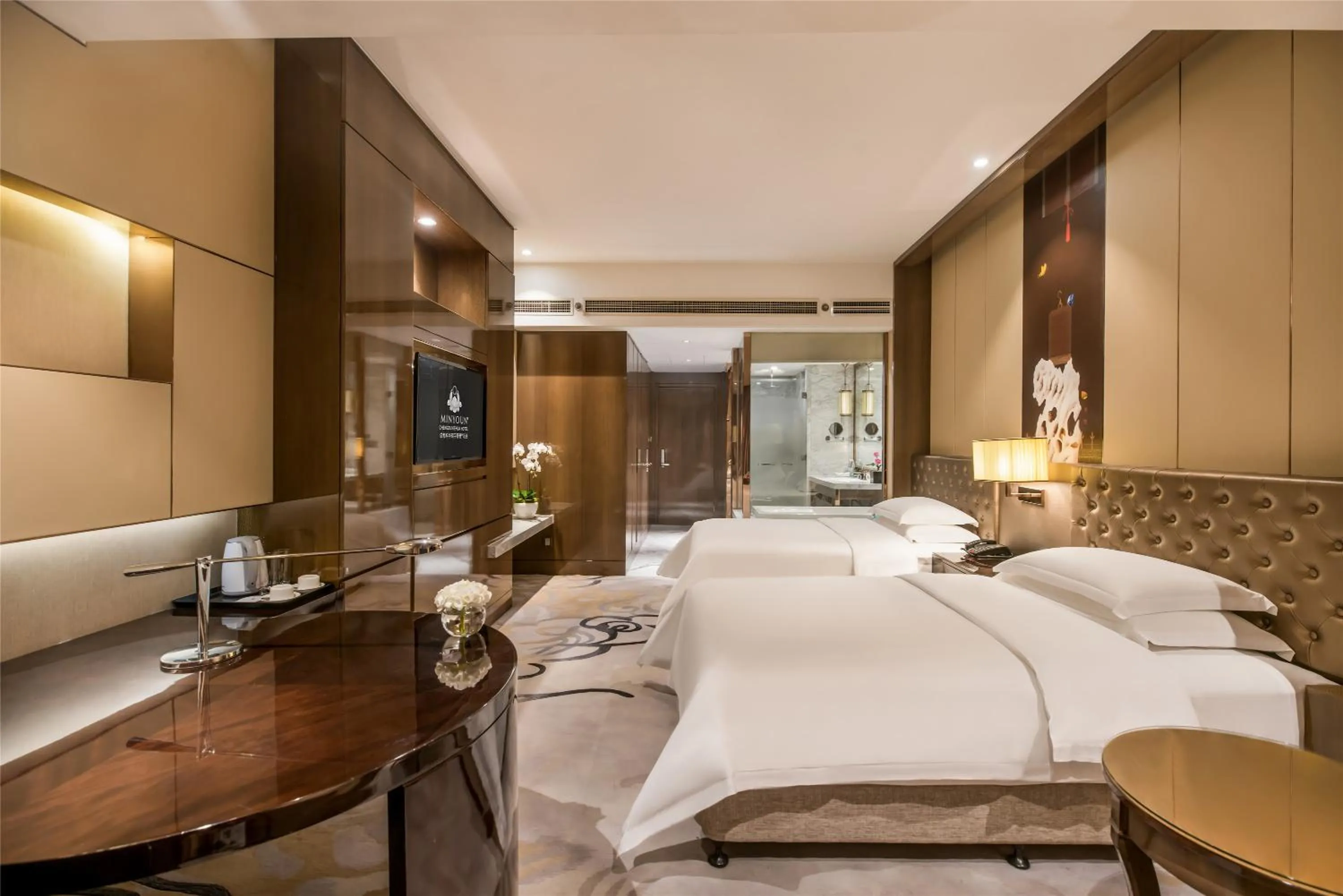 Bed in Minyoun Chengdu Kehua Hotel – Member of Preferred Hotels & Resorts