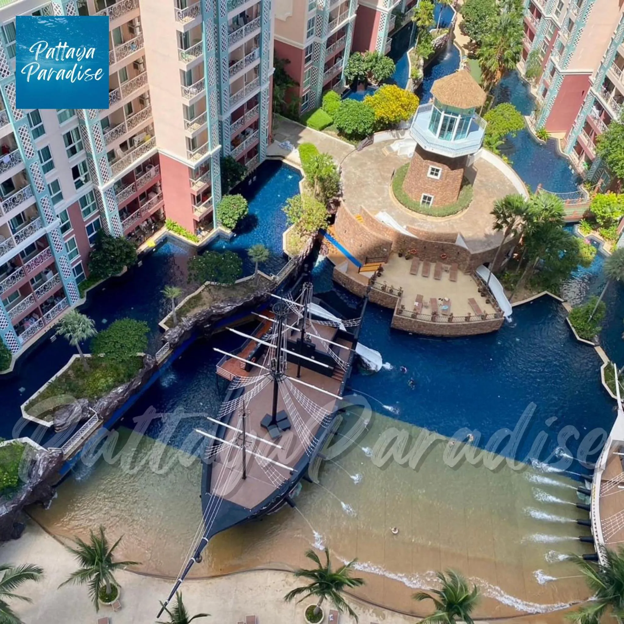 Property building in Grande Caribbean Resort Pattaya