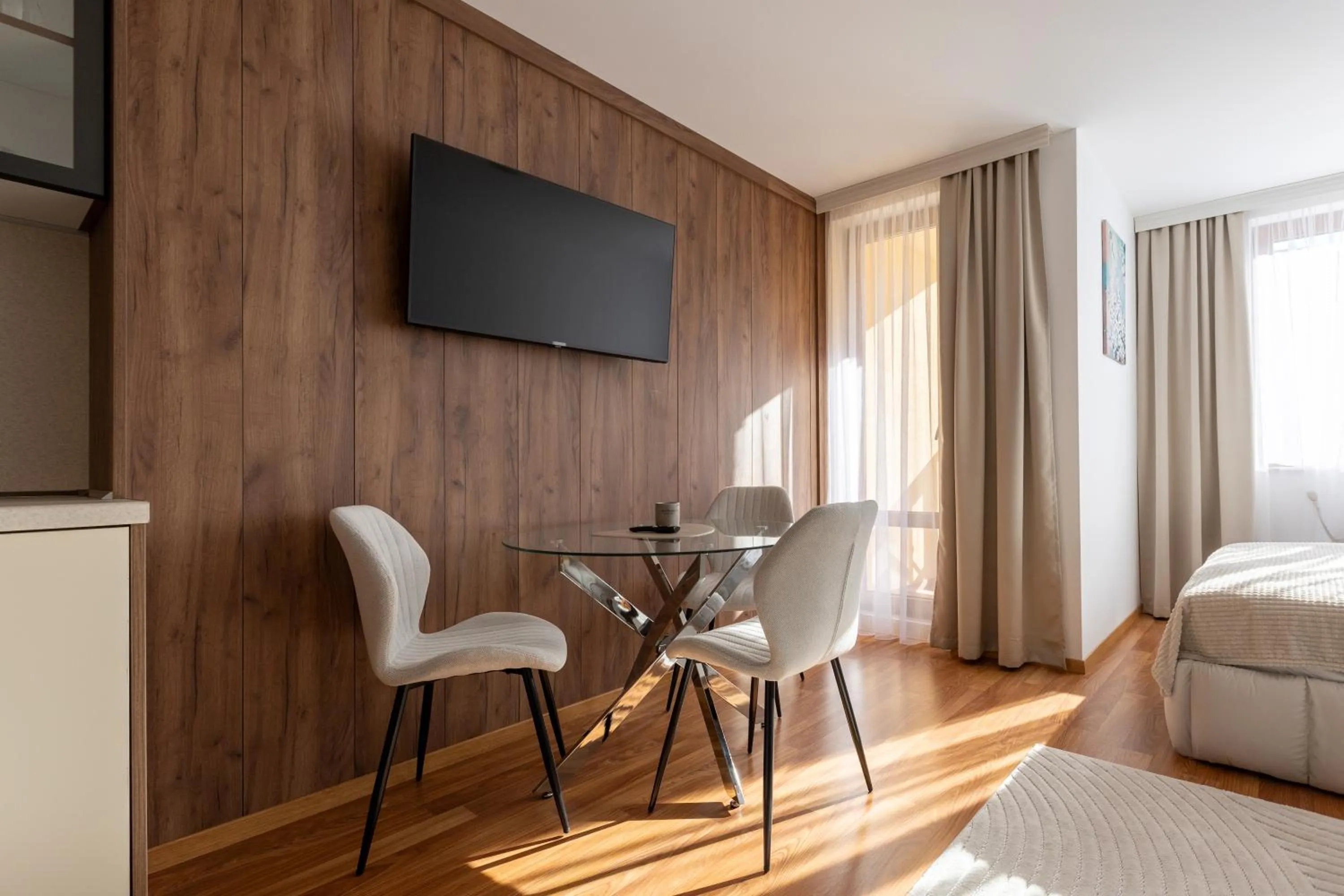 TV and multimedia, Bed in Pirin Sense Apartment Complex