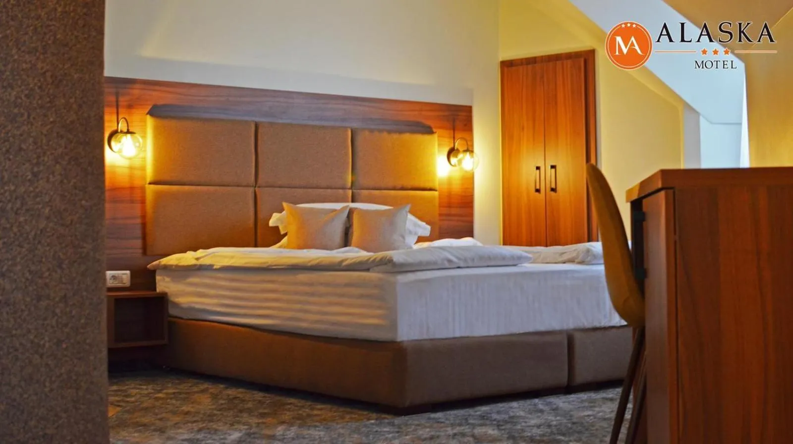 Bed in Motel Alaska