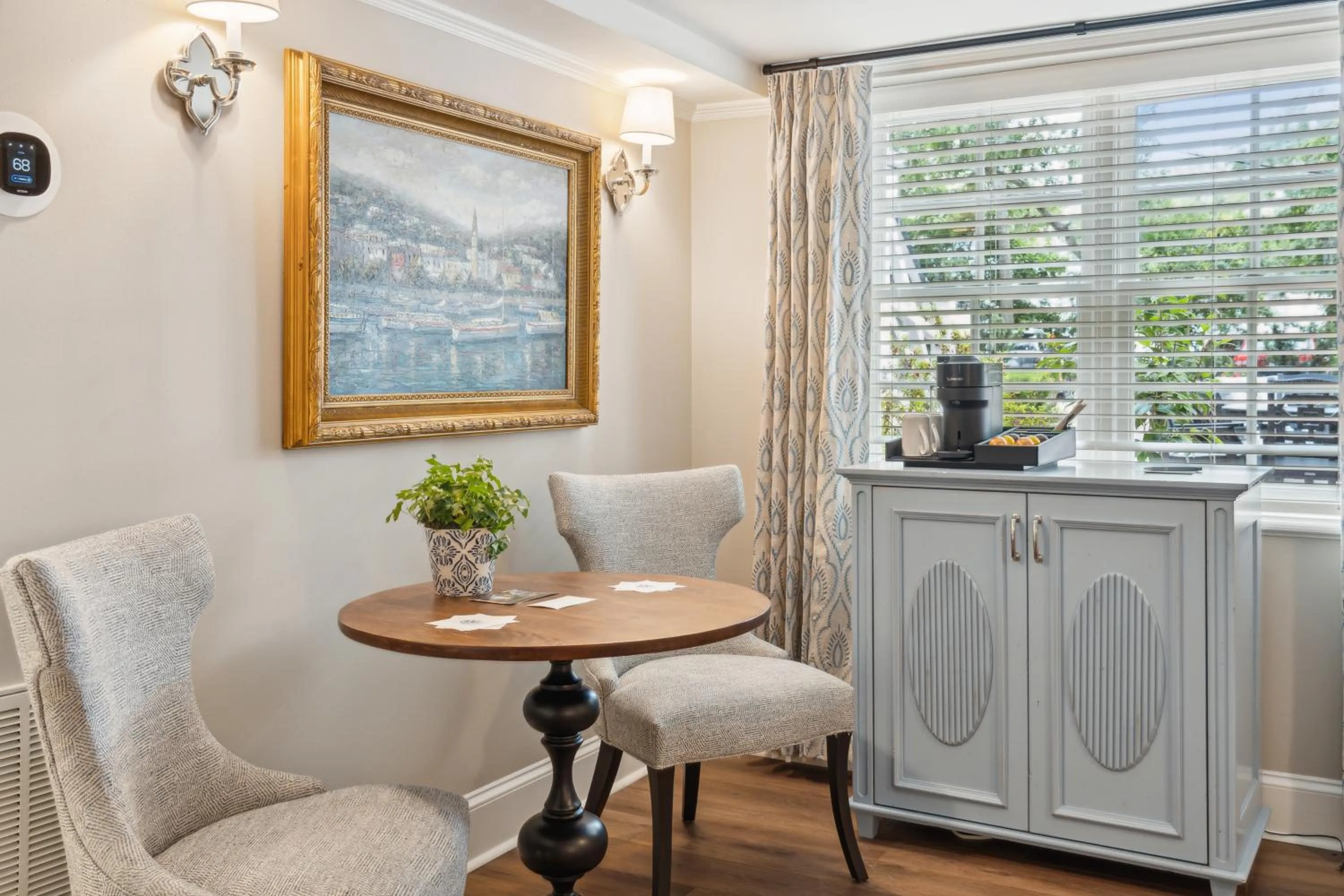 Seating area in Cuthbert House