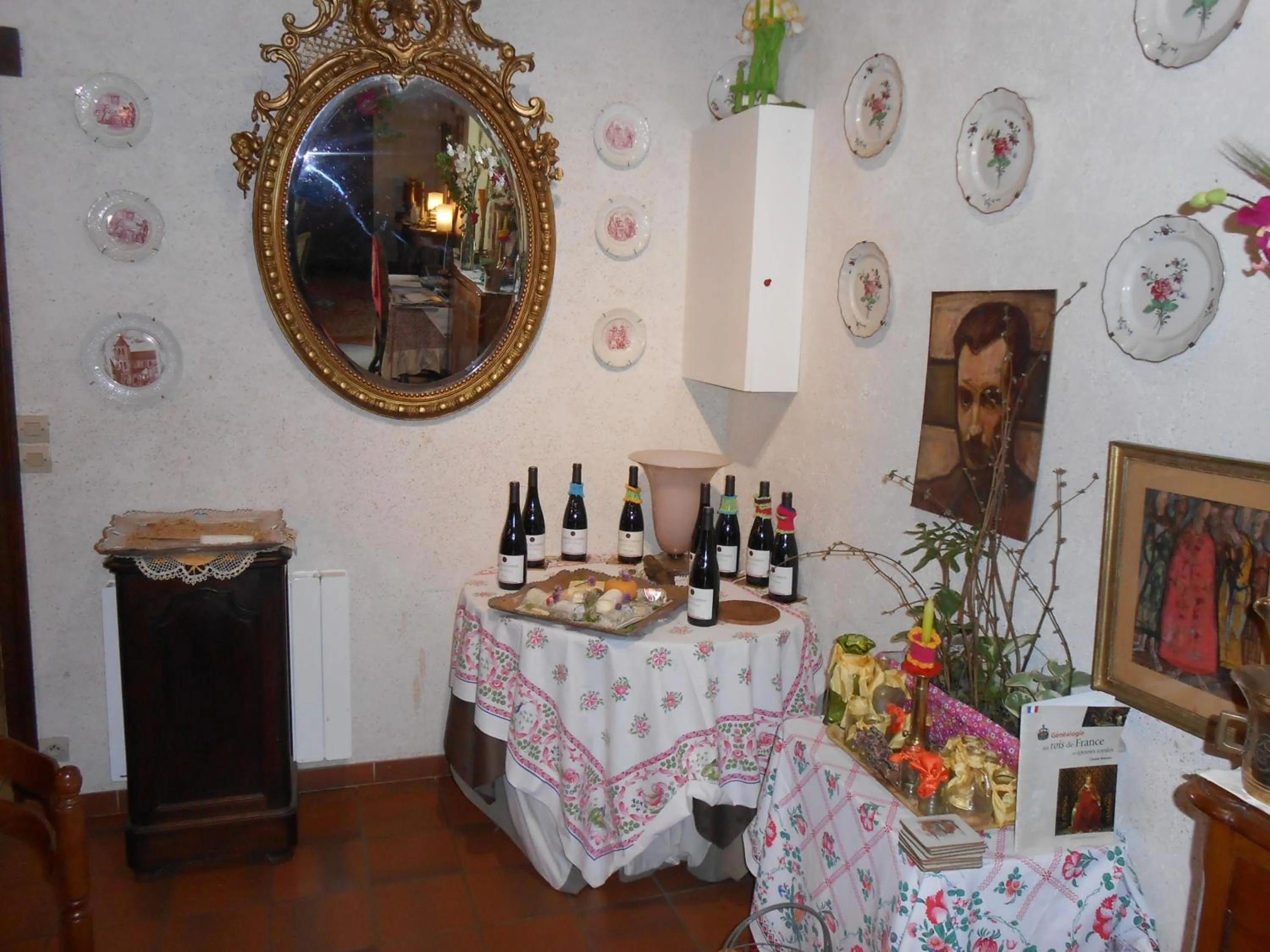 Decorative detail in B&B La Ferme des Bordes