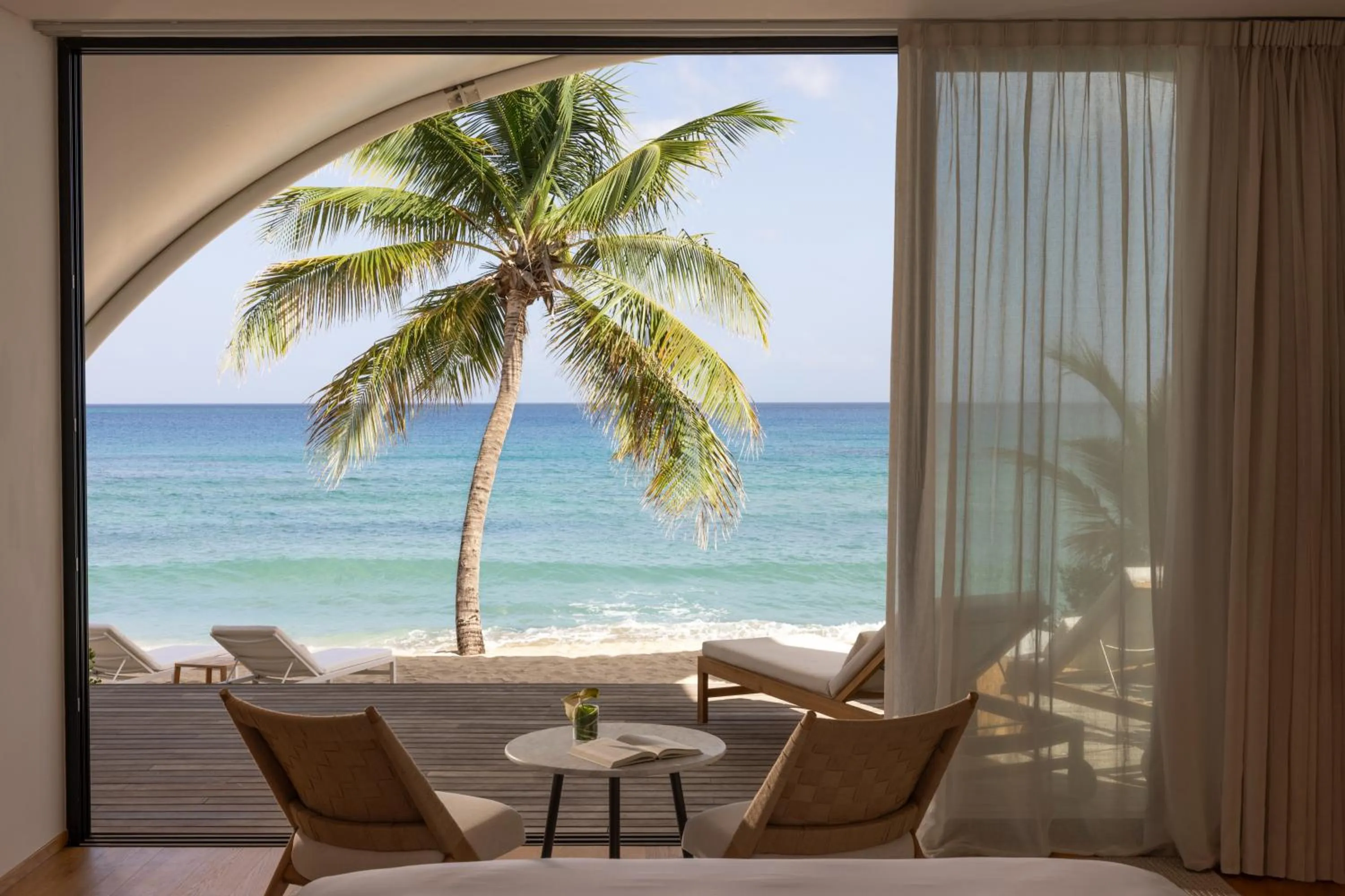 Seating area in Silversands Beach House Grenada