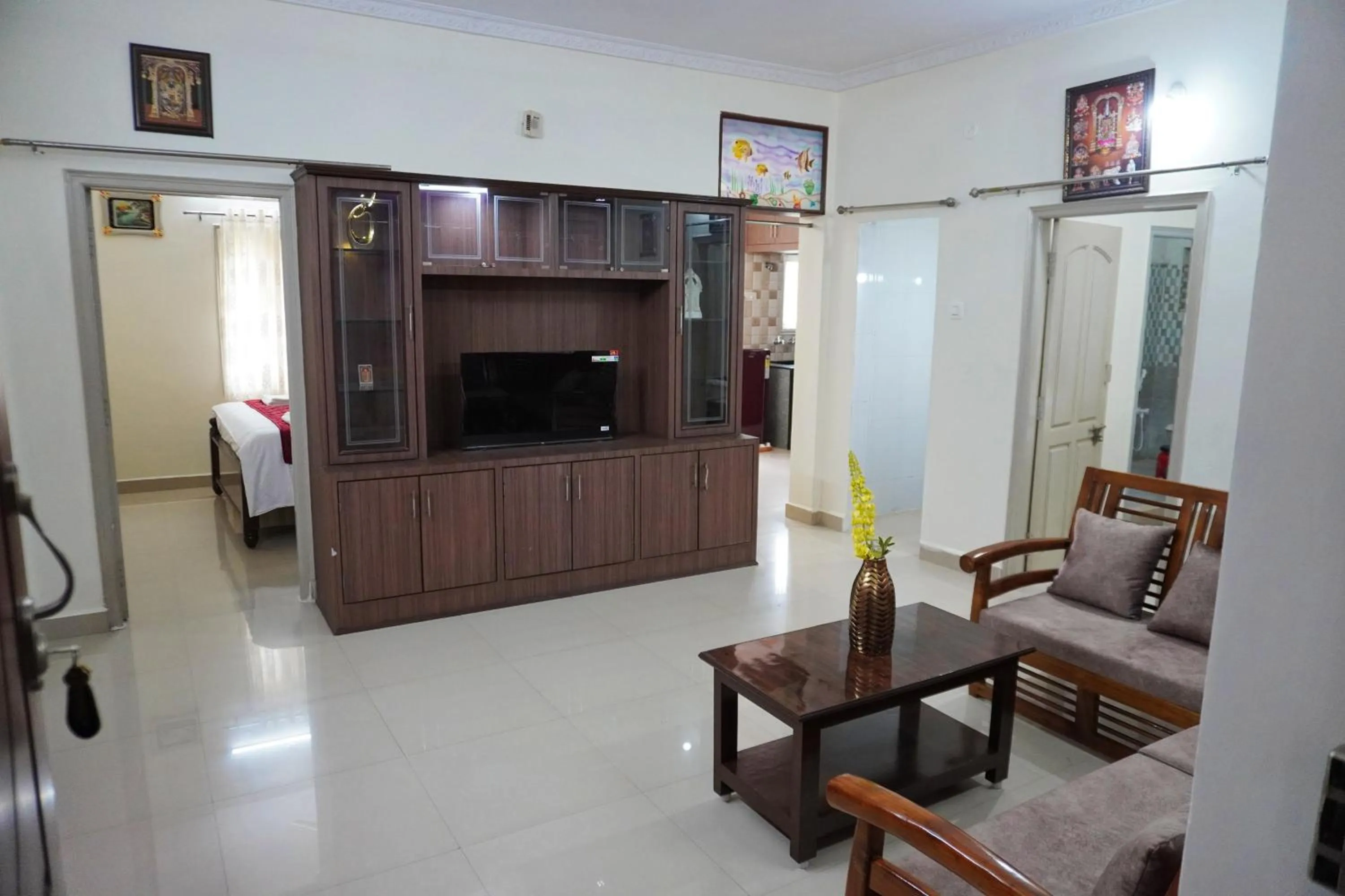 TV and multimedia in ABS Home Stay, 2Bed room AC Flats,Tirupati