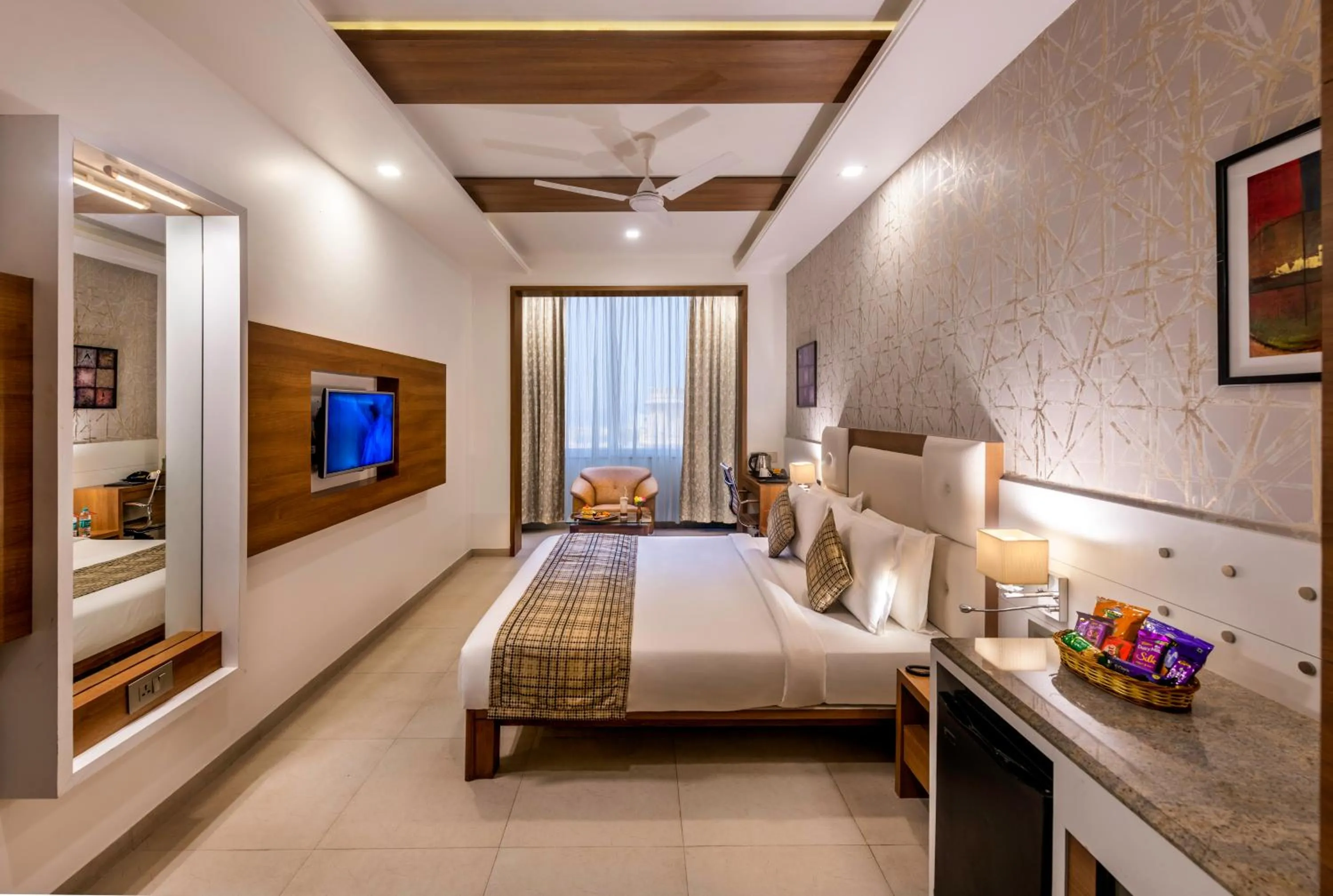 View (from property/room), Bed in Dwarkadhish Lords Eco Inn