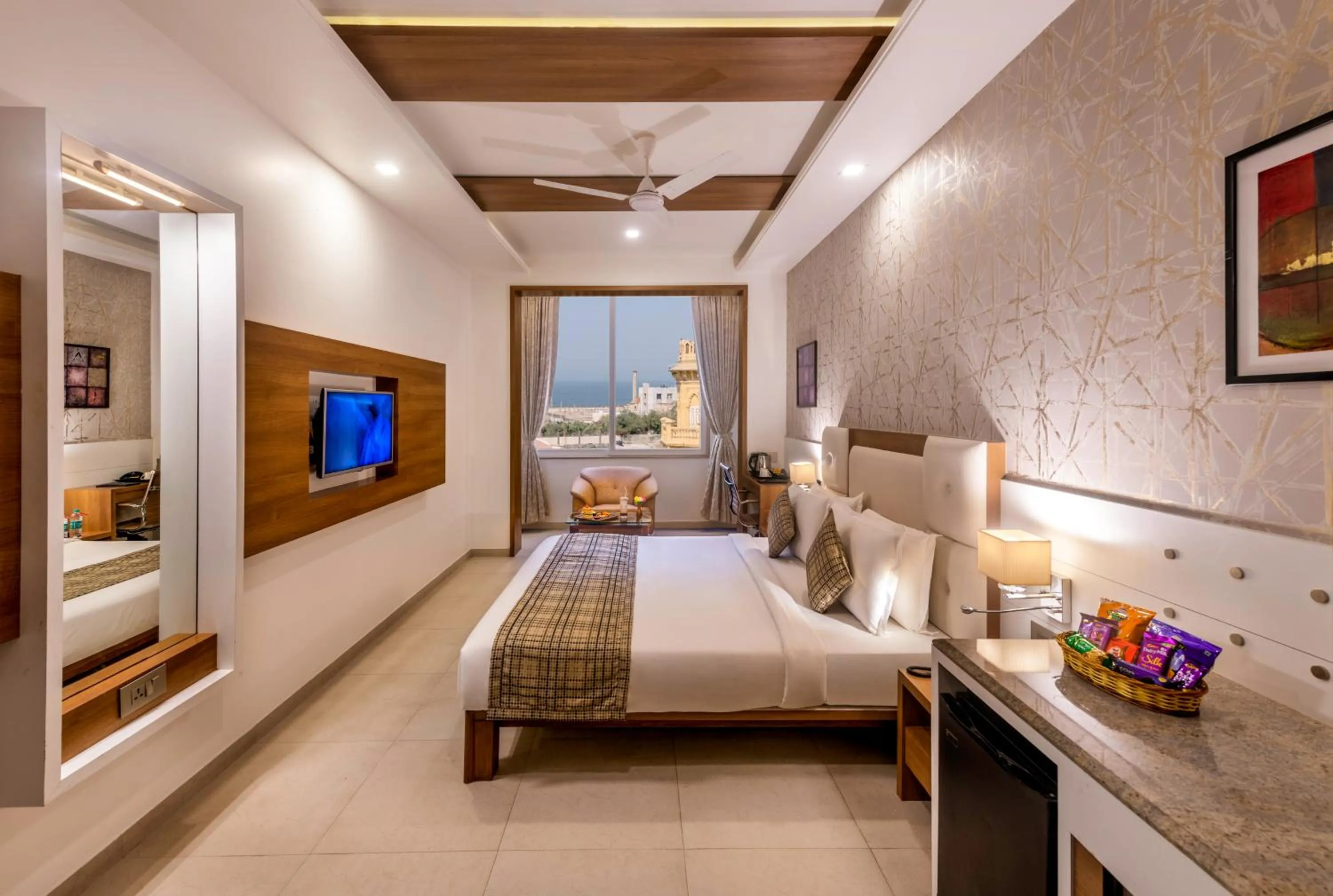 View (from property/room), Bed in Dwarkadhish Lords Eco Inn