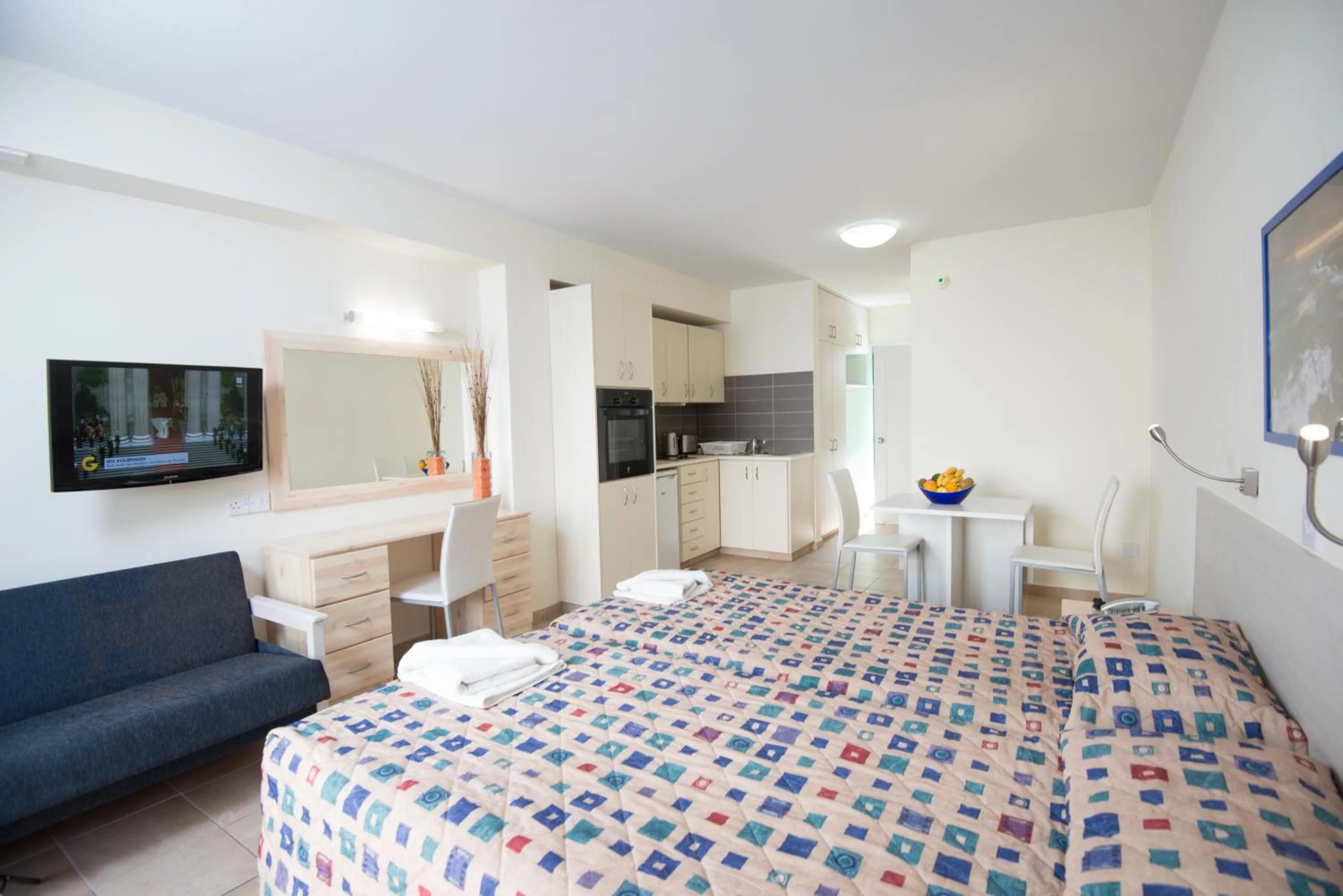 Bed in Eligonia Hotel Apartments