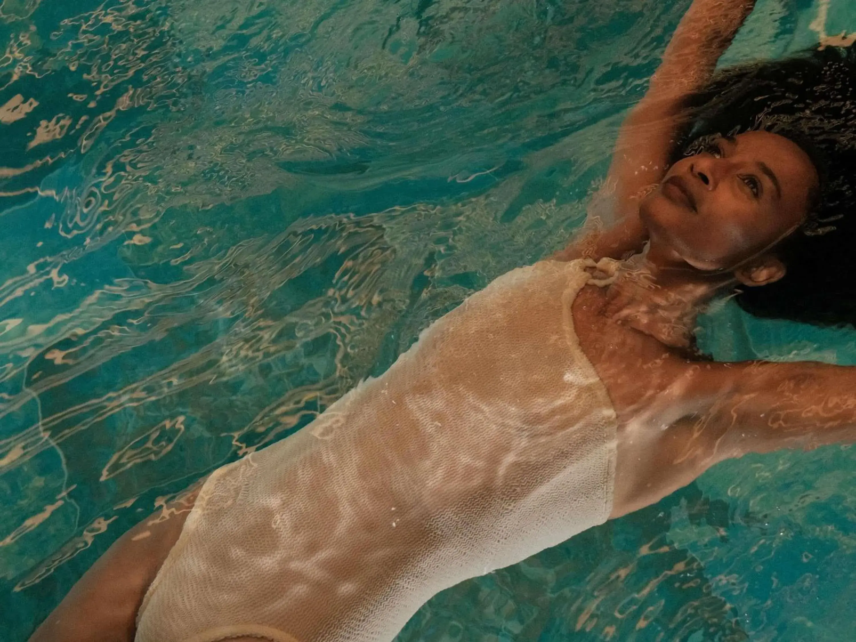 Pool view in Mövenpick Hotel Istanbul Marmara Sea Pool view in Mövenpick Hotel Istanbul Marmara Sea