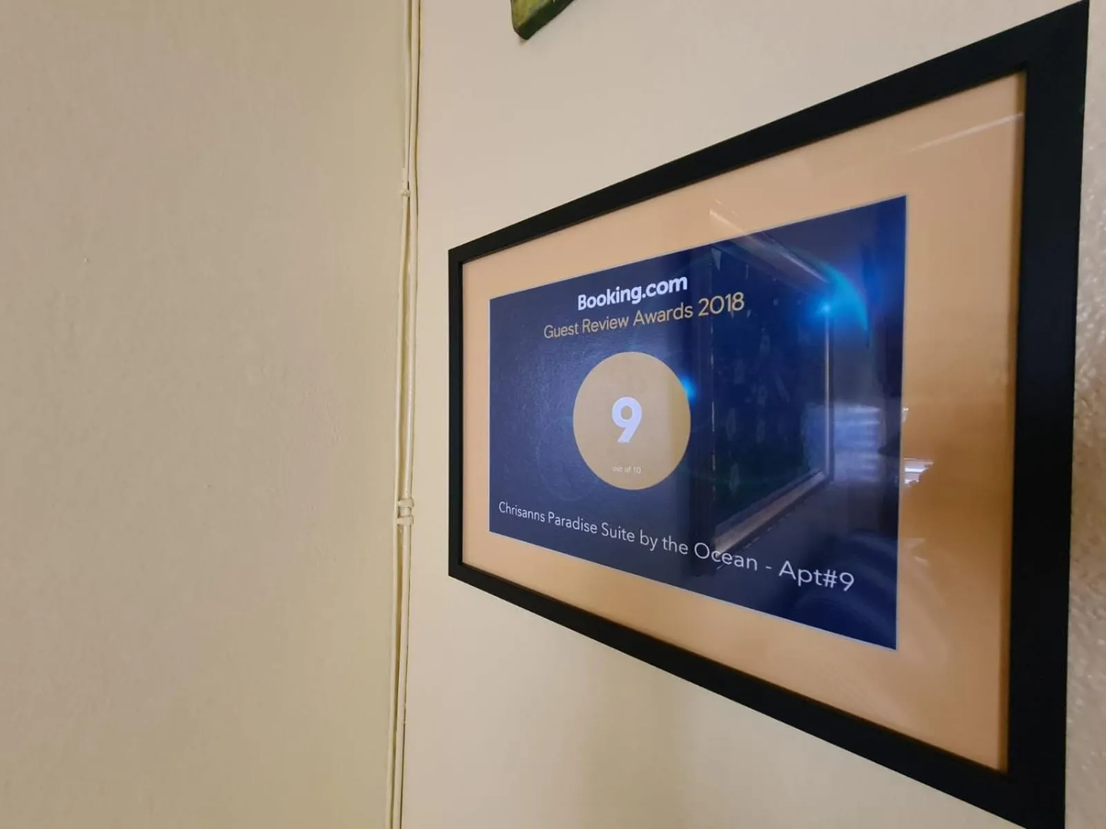 Certificate/Award in Chrisanns Paradise Suite by the Ocean - Apt#9