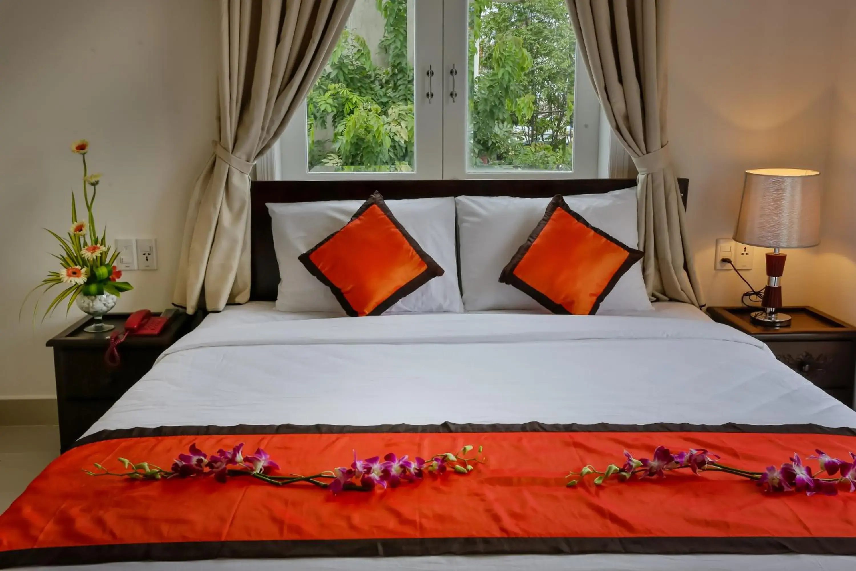 Bed in Han Huyen Homestay Bed in Han Huyen Homestay