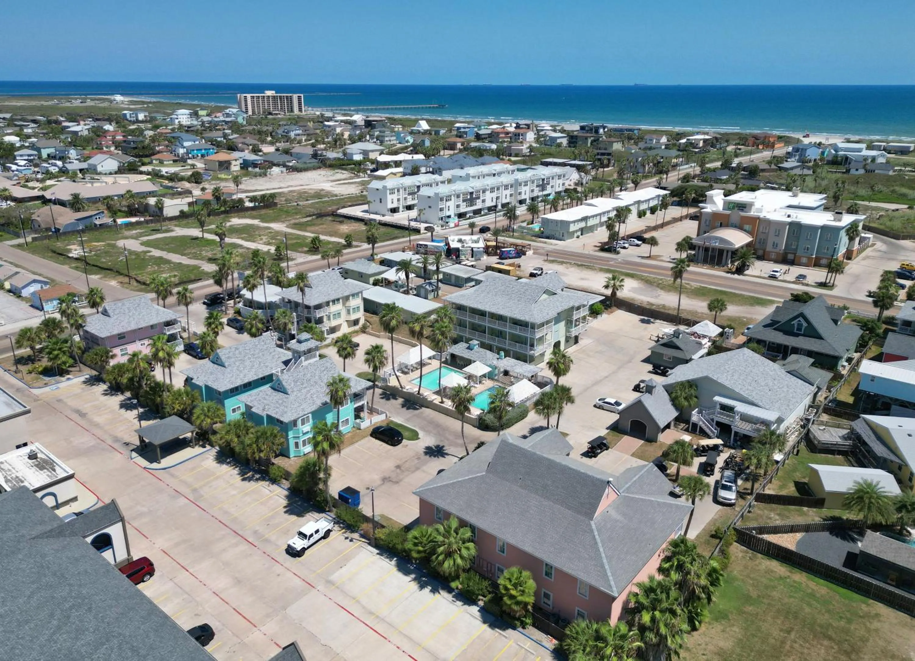 Property building in Seashell Village Resort near the beach with kitchens
