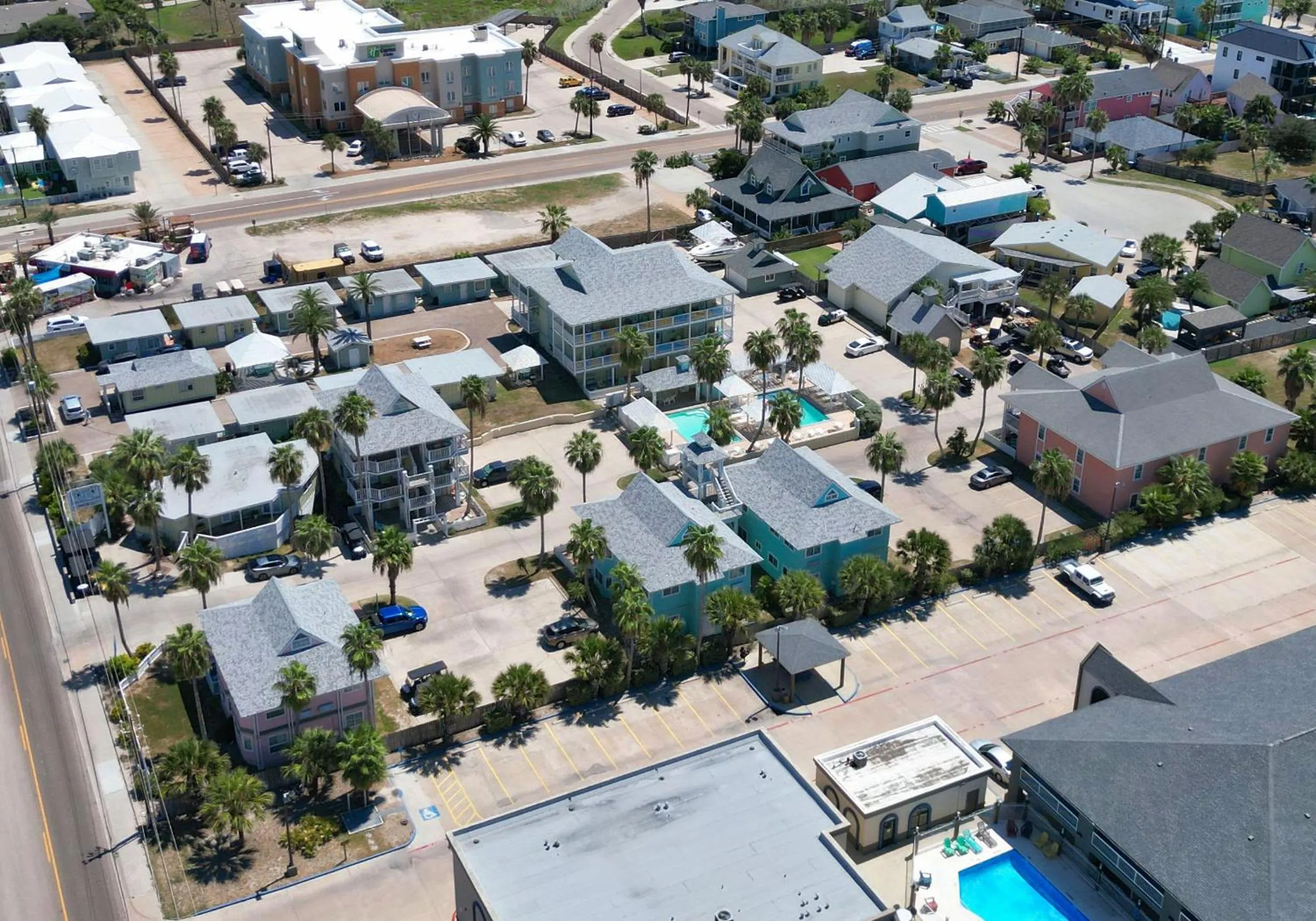 Property building in Seashell Village Resort near the beach with kitchens
