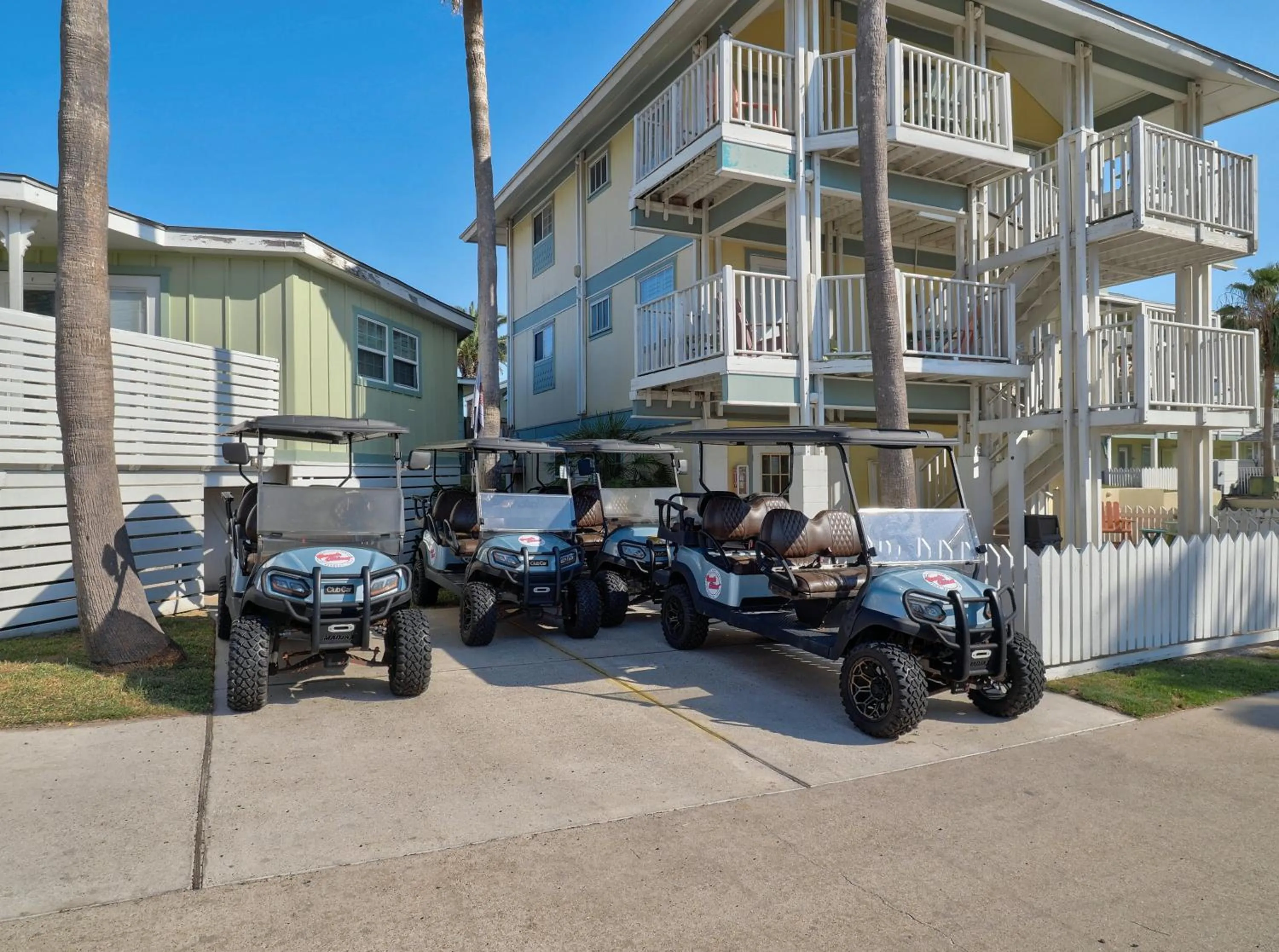 Property building in Seashell Village Resort near the beach with kitchens