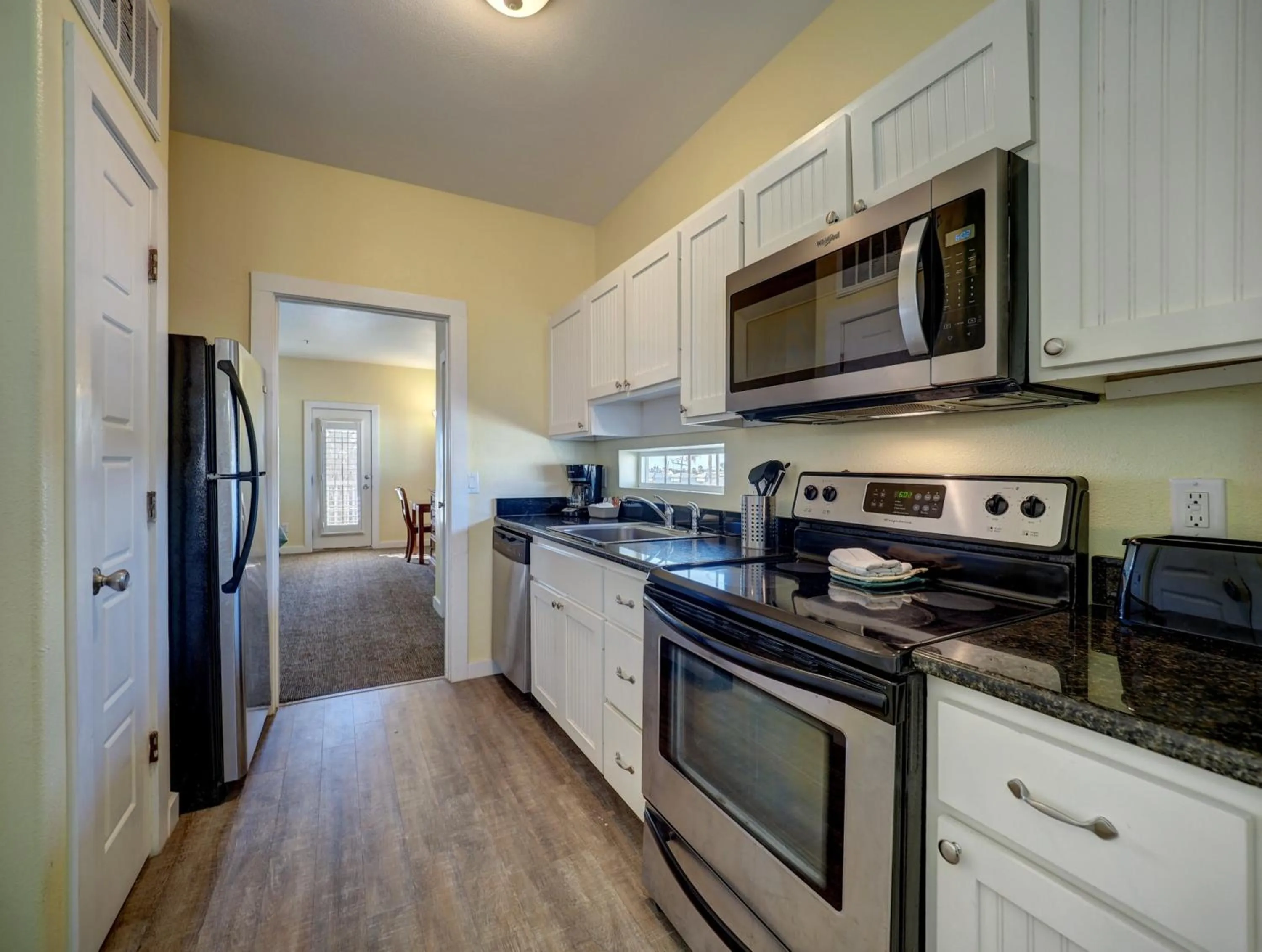 Kitchen or kitchenette in Seashell Village Resort near the beach with kitchens