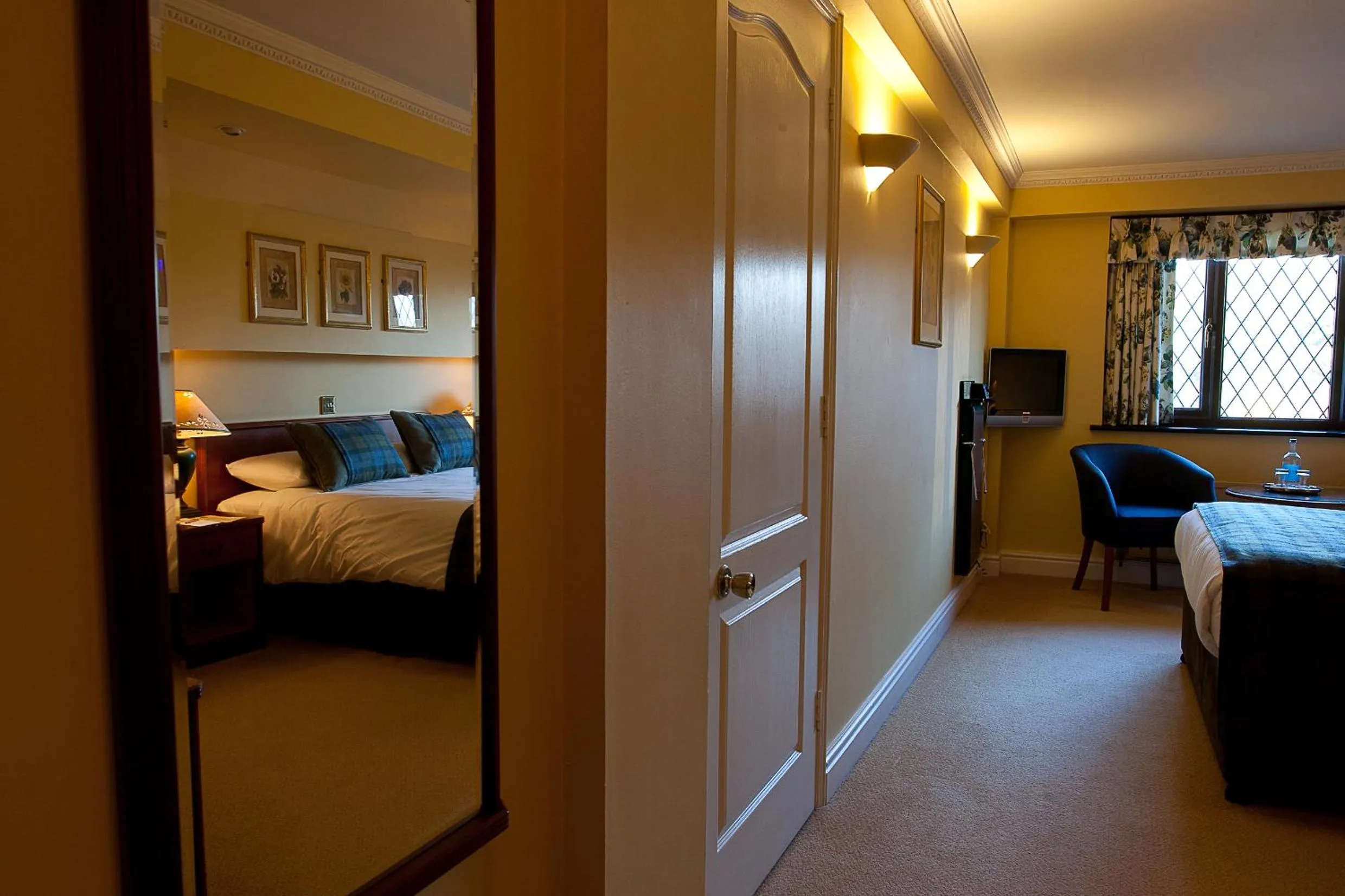 Decorative detail, Bed in Stirrups Hotel