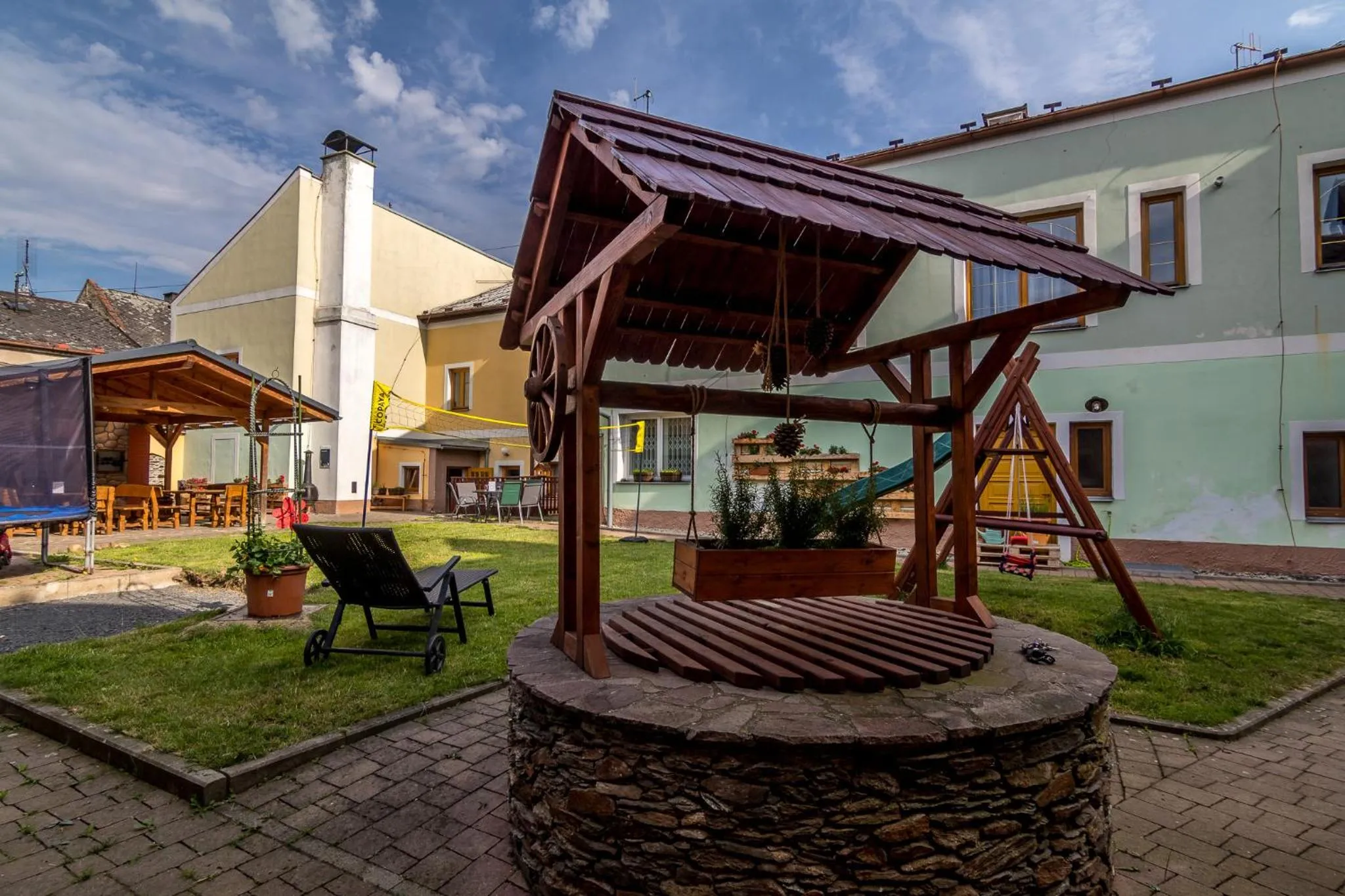 Garden in Penzion a restaurace U Vladaře