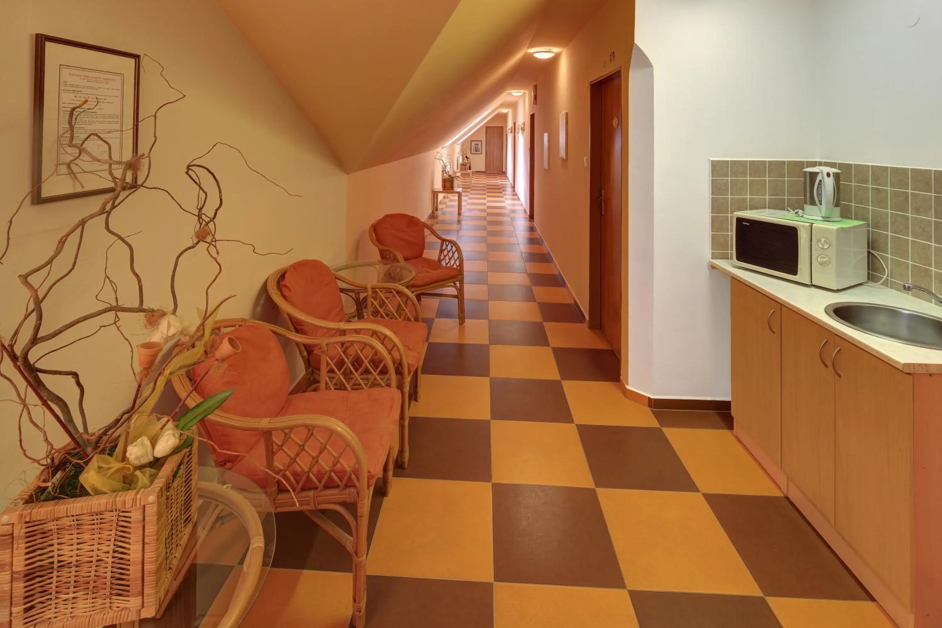 Communal kitchen in Penzion a restaurace U Vladaře