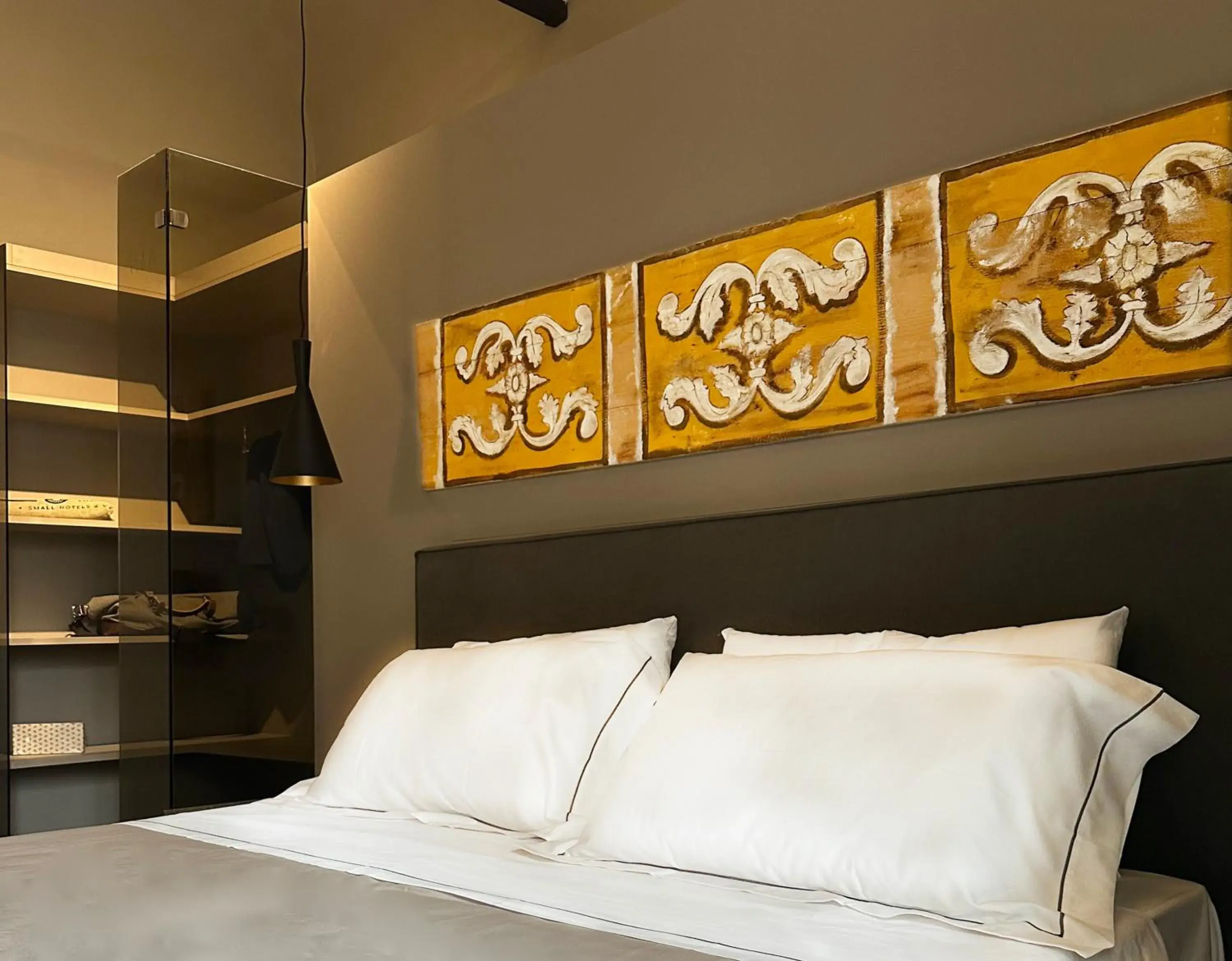 wardrobe, Bed in Palazzo Liberty Unique Hotel by Geocharme wardrobe, Bed in Palazzo Liberty Unique Hotel by Geocharme