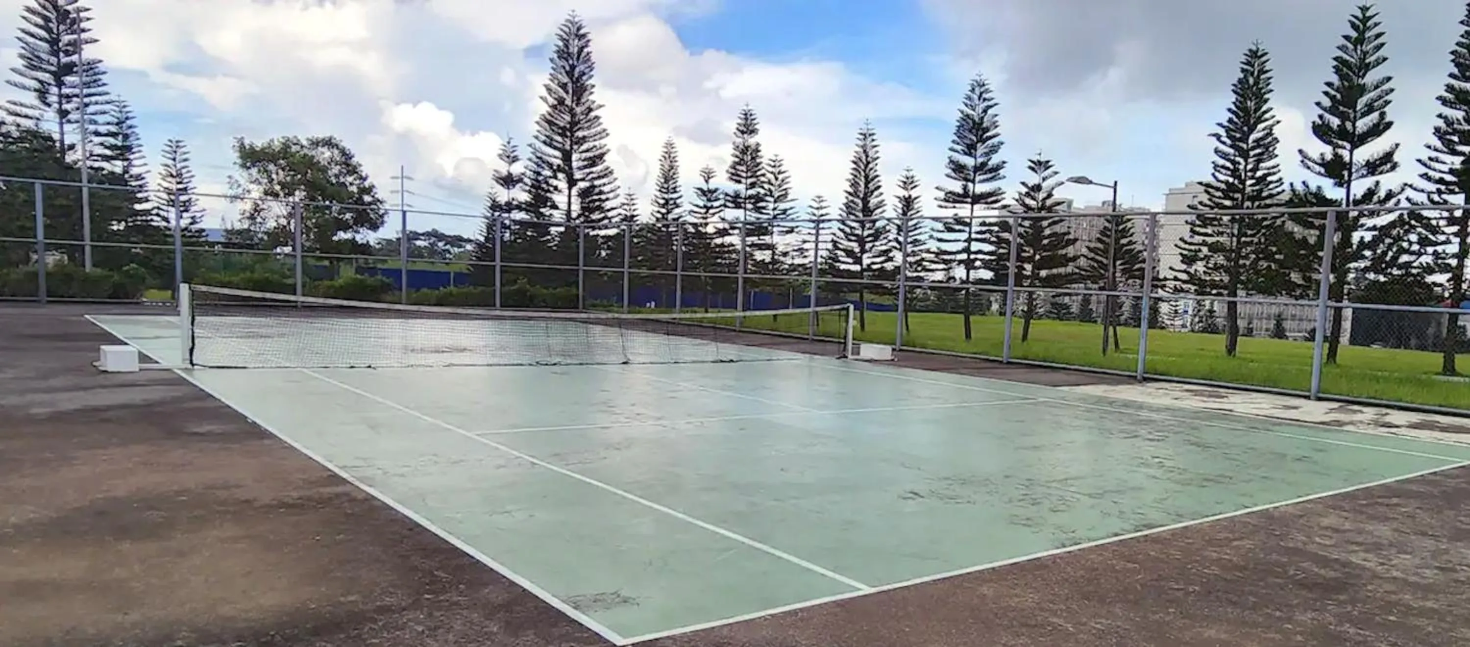 Tennis court in Blowing In The Wind